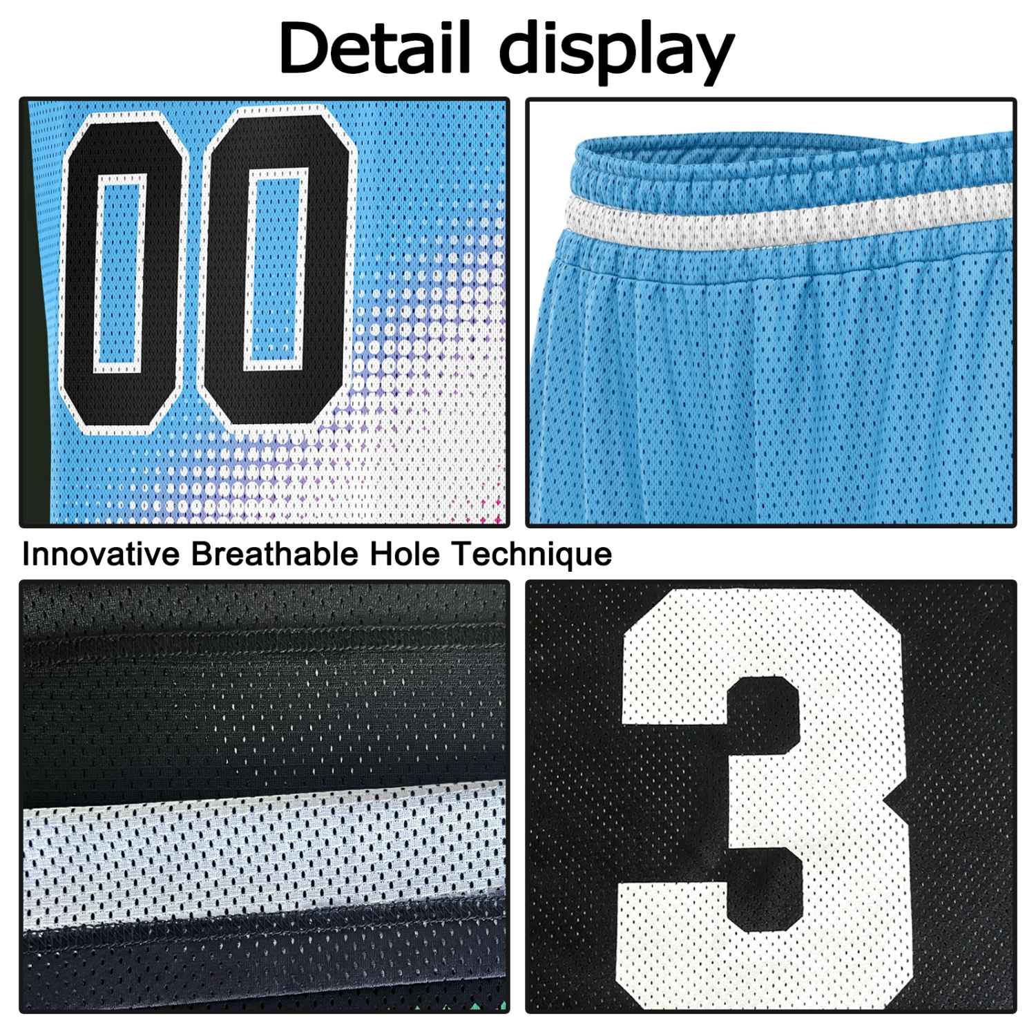 Custom Reversible Basketball Jersey & Shorts Set for Individuals & Teams – Blue Pink White Dot Gradient | Vosoli