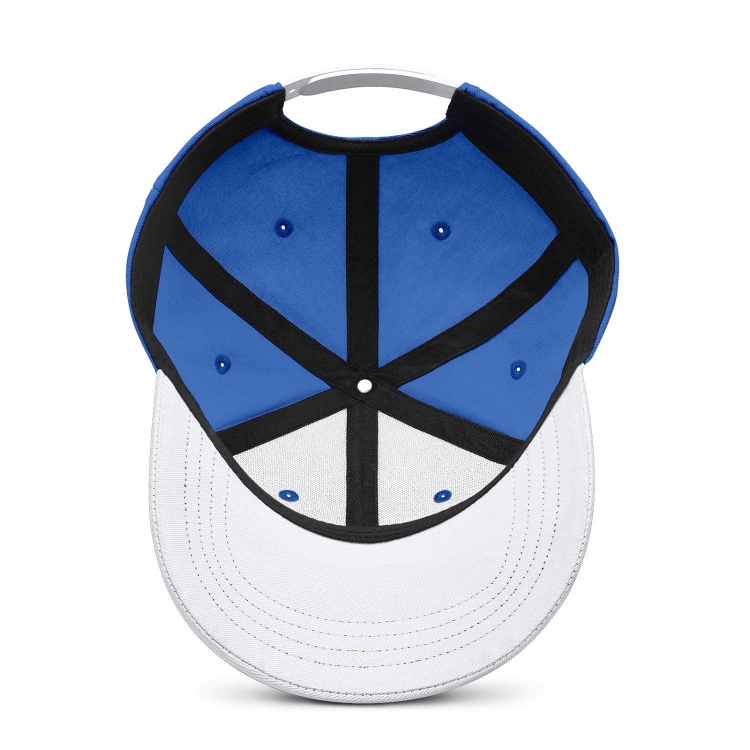Vosoli Blue White Two-Tone Baseball Cap - Unisex Custom 3D Embroidery or Print