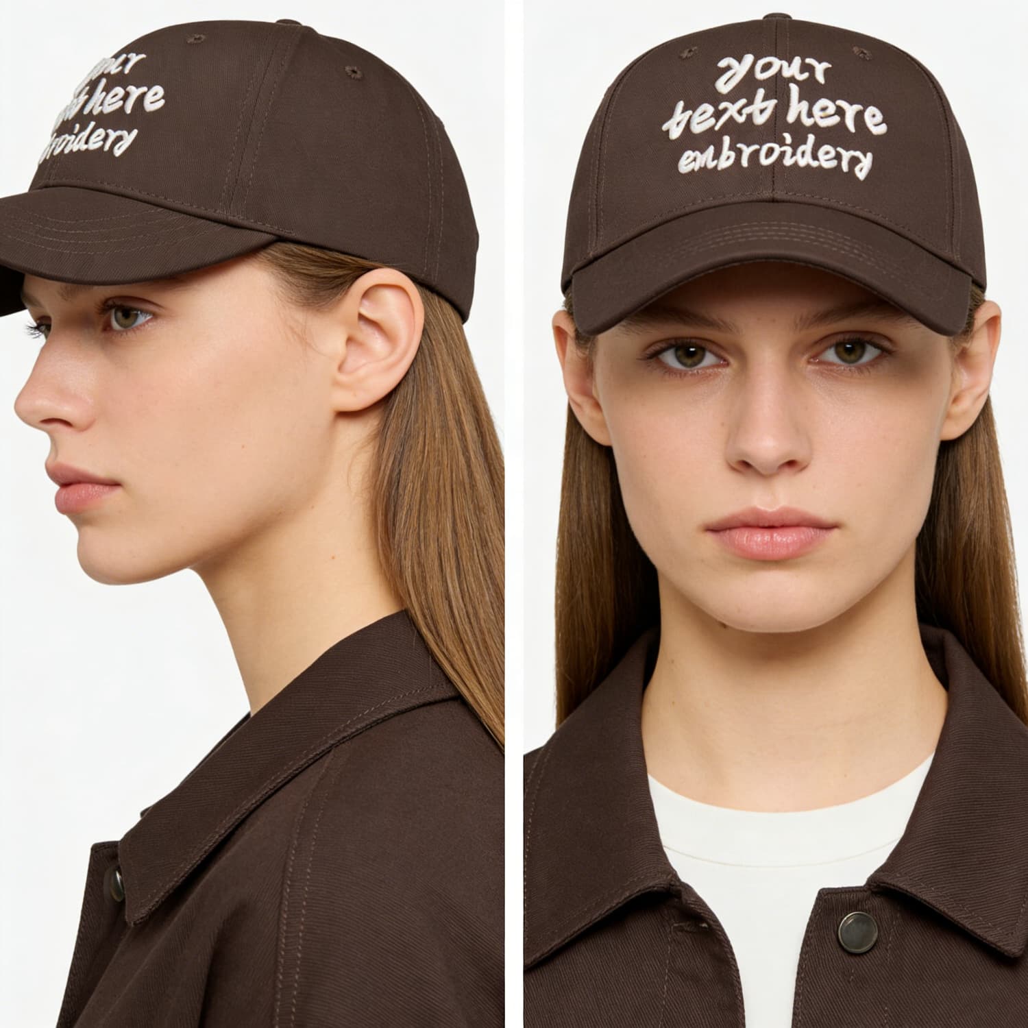 Vosoli Brown Solid Baseball Cap - Unisex Custom 3D Embroidery or Print