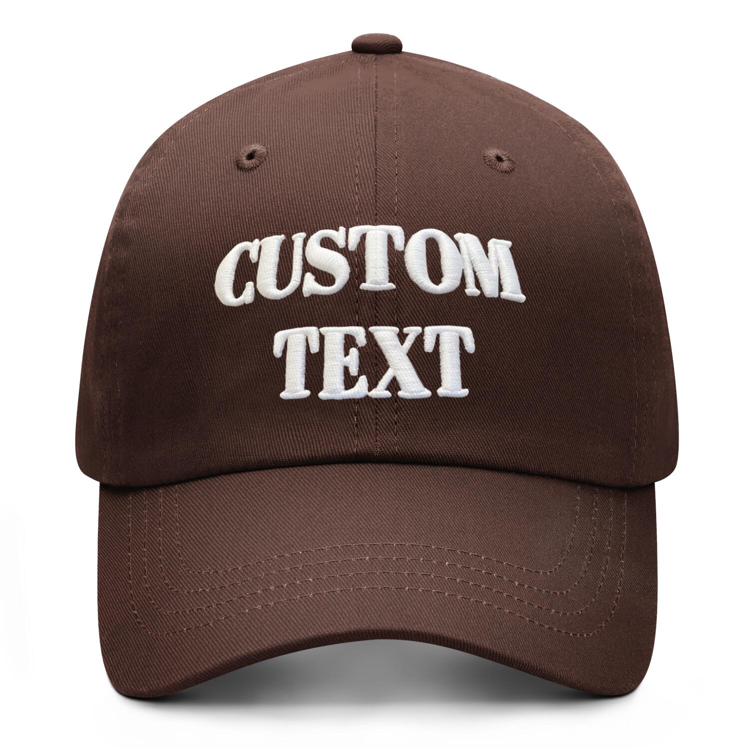 Vosoli Brown Unisex Baseball Cap - Personal & Team Custom 3D Embroidery or Print Hat