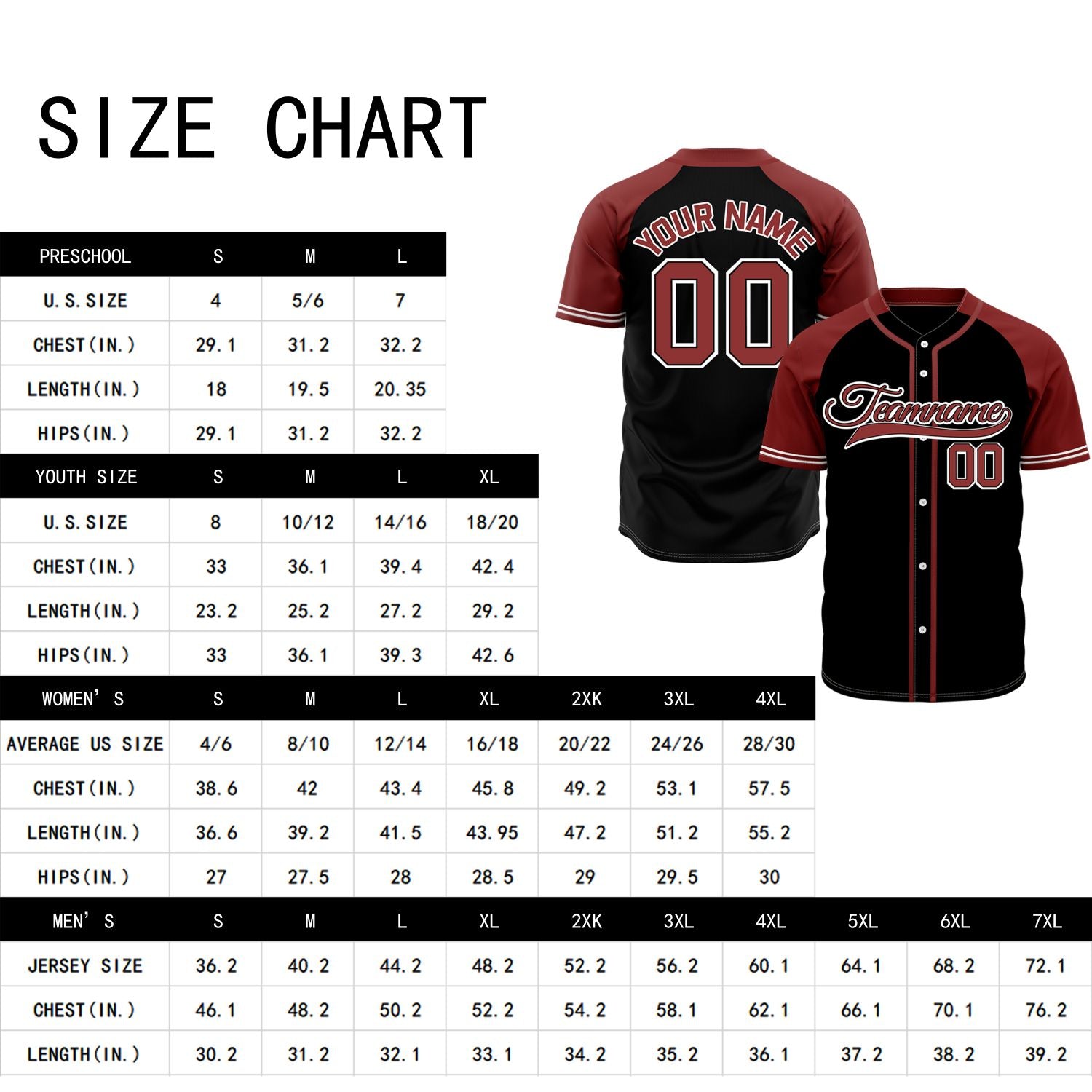 VOSOLI Custom Stitched Black and Maroon Two-Tone Baseball Jersey