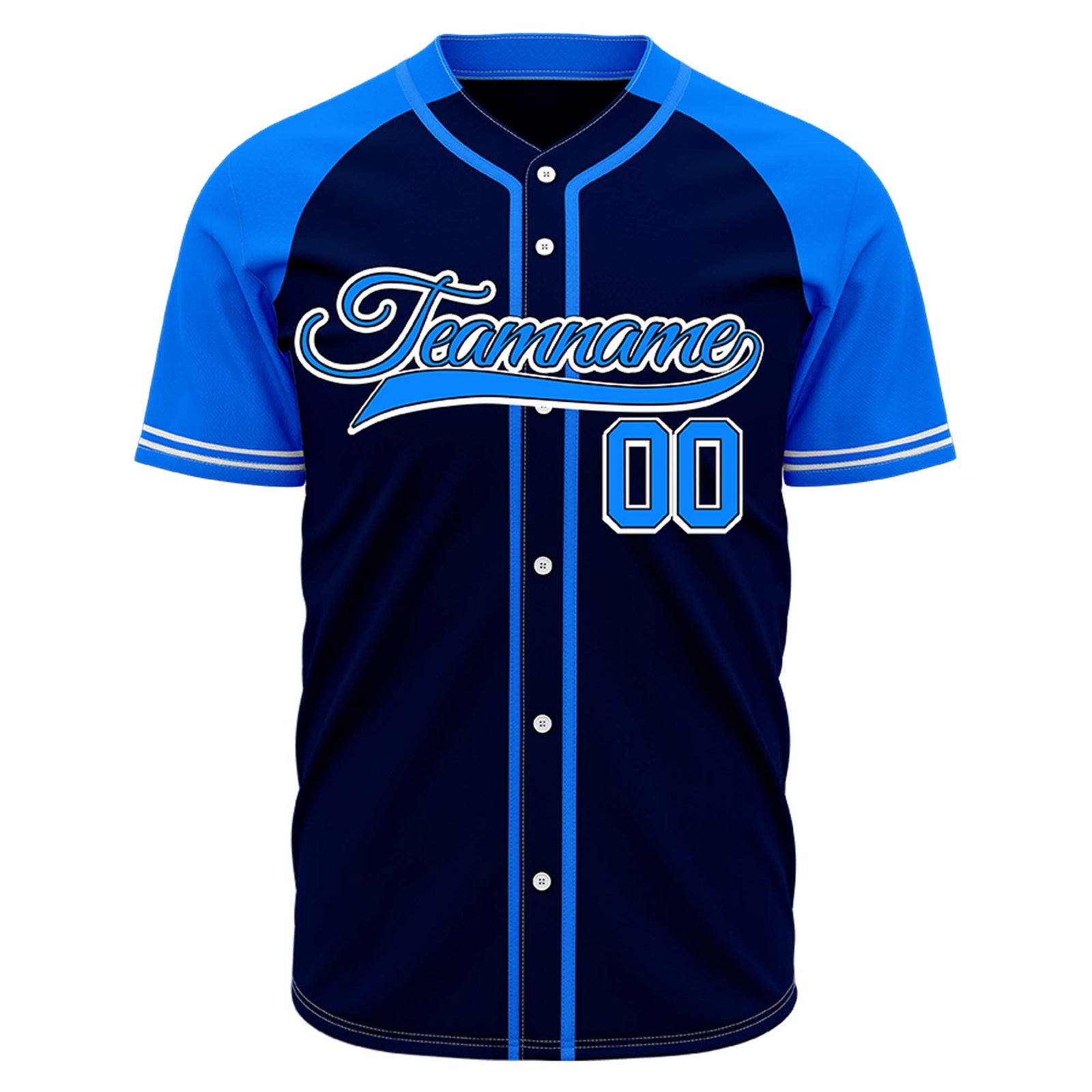 VOSOLI Custom Stitched Navy and Royal Blue Two-Tone Baseball Jersey