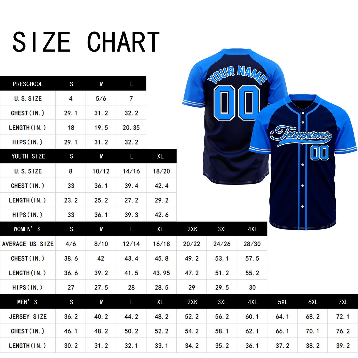 VOSOLI Custom Stitched Navy and Royal Blue Two-Tone Baseball Jersey