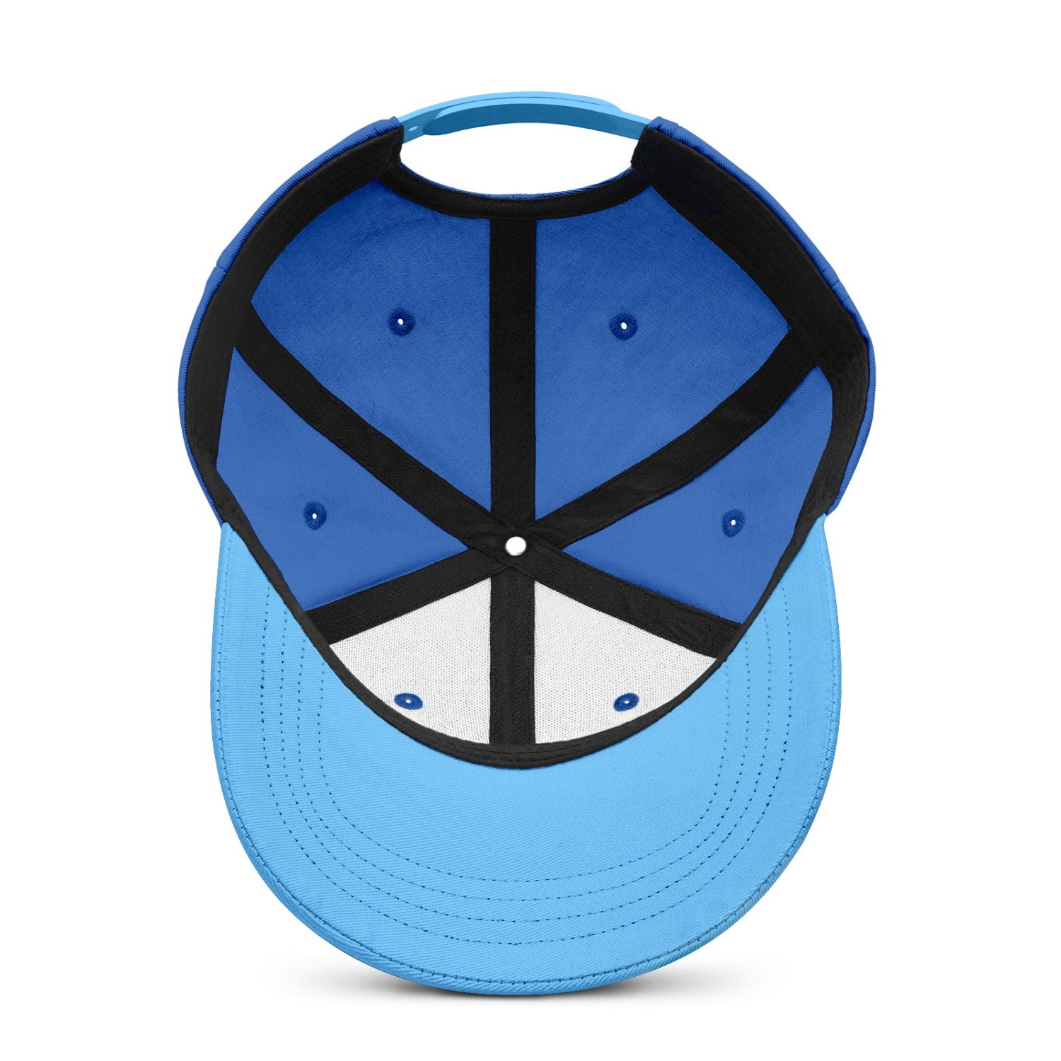 Vosoli Dark Blue Light Blue Two-Tone Baseball Cap - Unisex Custom 3D Embroidery or Print