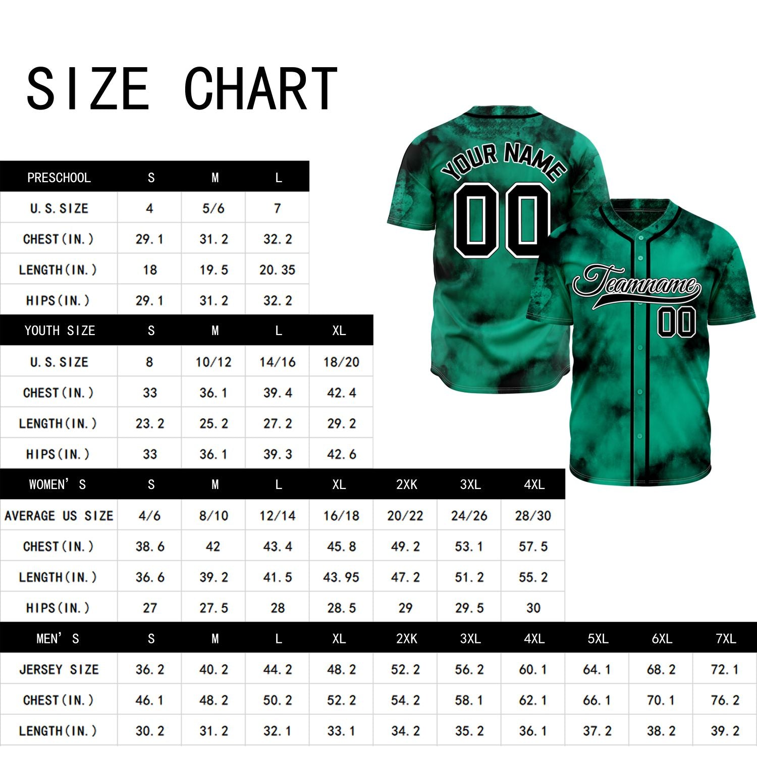 VOSOLI Toxic Emerald Green Black Tie-Dye Graffiti Custom Stitched Baseball Jersey