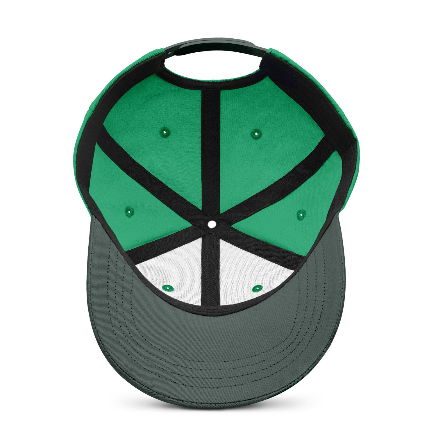 Vosoli Green Dark Gray Two-Tone Baseball Cap - Unisex Custom 3D Embroidery or Print