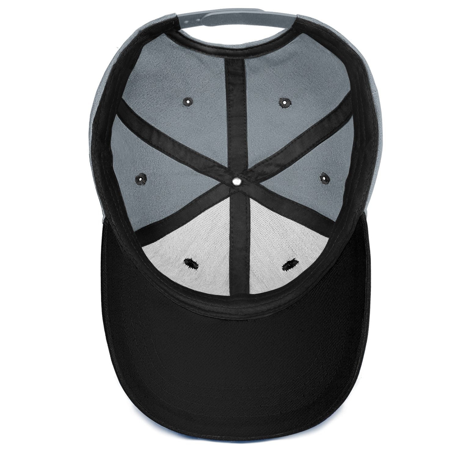 Vosoli Grey Black Two-Tone Baseball Cap - Unisex Custom 3D Embroidery or Print