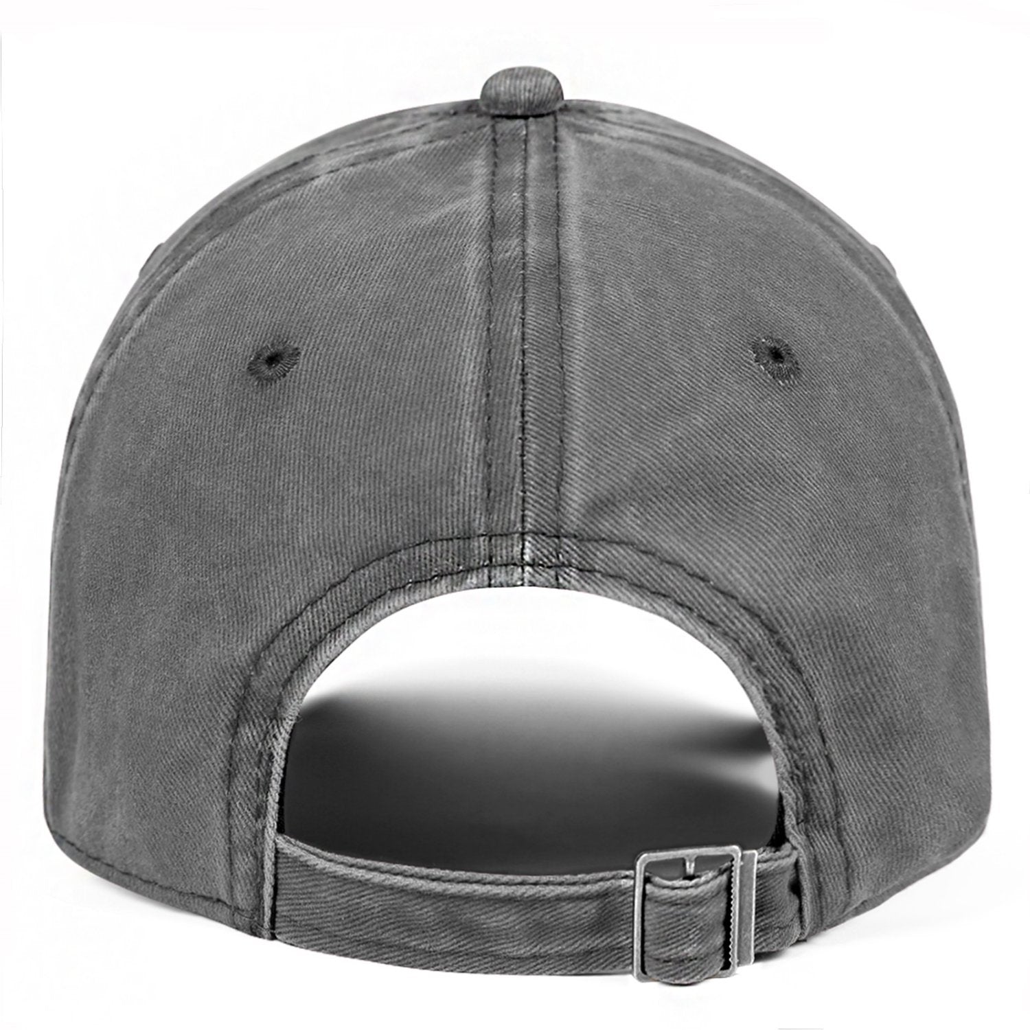Vosoli Grey Washed Denim Unisex Baseball Cap - Team Custom 3D Embroidery or Print Personalized Hat