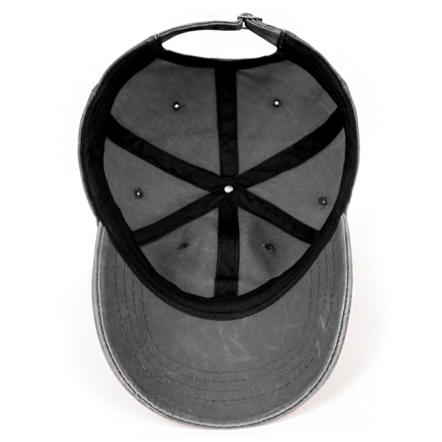 Vosoli Grey Washed Denim Unisex Baseball Cap - Team Custom 3D Embroidery or Print Personalized Hat