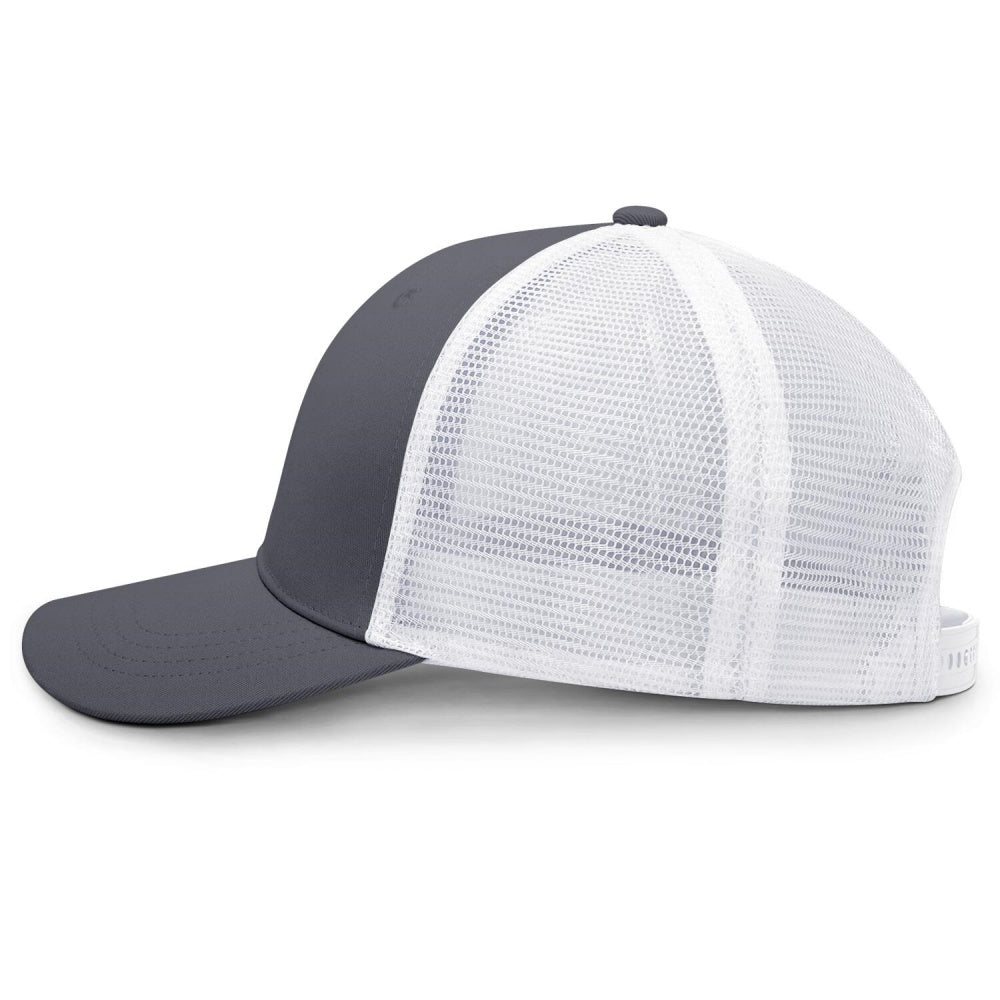 Vosoli Grey White Mesh Trucker Cap - Custom Embroidered Personalized Hat