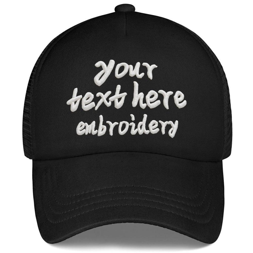 Vosoli Kids Black Mesh Trucker Cap - Custom Embroidered Personalized Children’s Hat