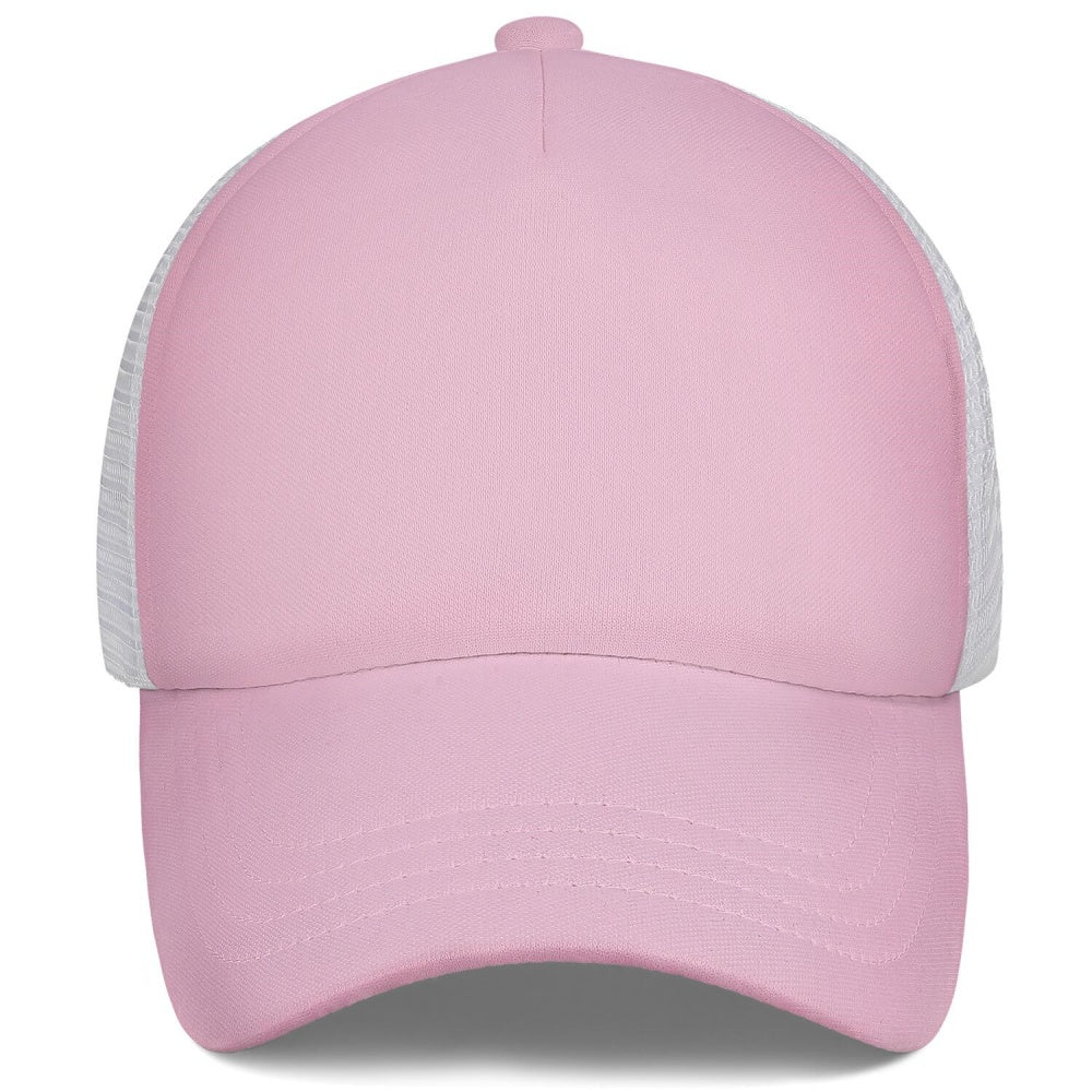 Vosoli Kids Pink White Mesh Trucker Cap - Custom Embroidered Personalized Children’s Hat
