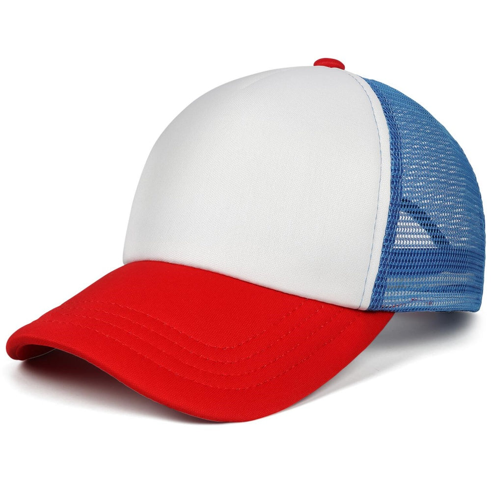 Vosoli Kids Red White Blue Mesh Trucker Cap - Custom Embroidered Personalized Children’s Hat