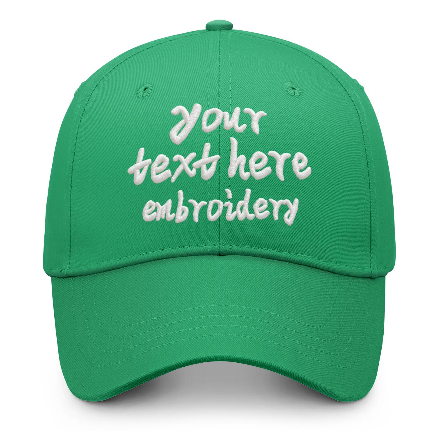 Vosoli Lime Green Solid Baseball Cap - Unisex Custom 3D Embroidery or Print