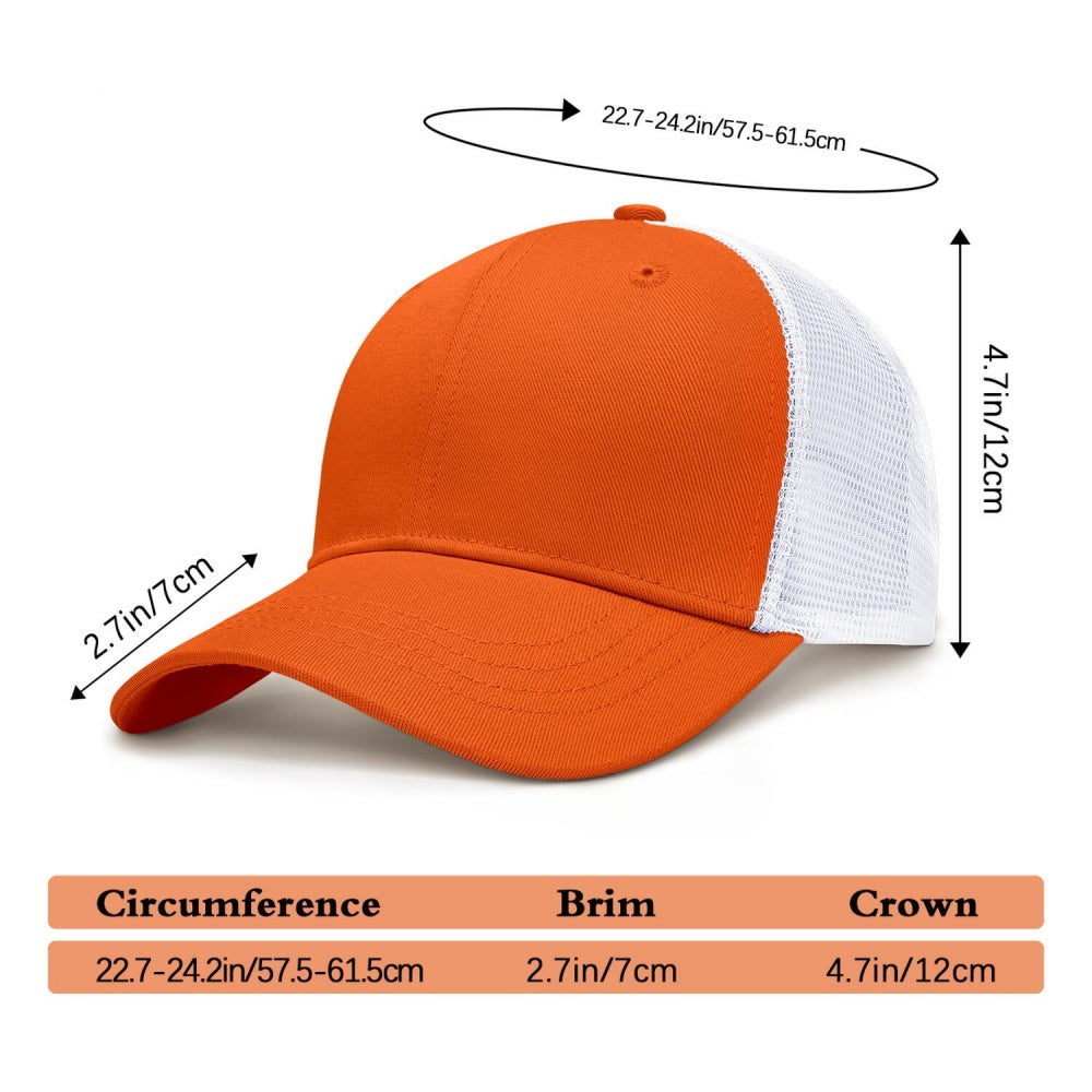 Vosoli Orange White Trucker Cap - Custom Embroidered Personalized Hat
