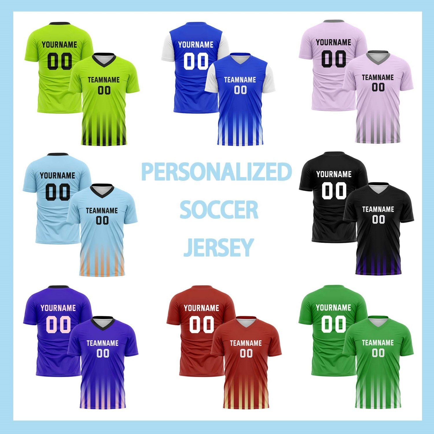 Custom Gold Ombré Pattern Soccer Jersey for Teams & Individuals | Vosoli