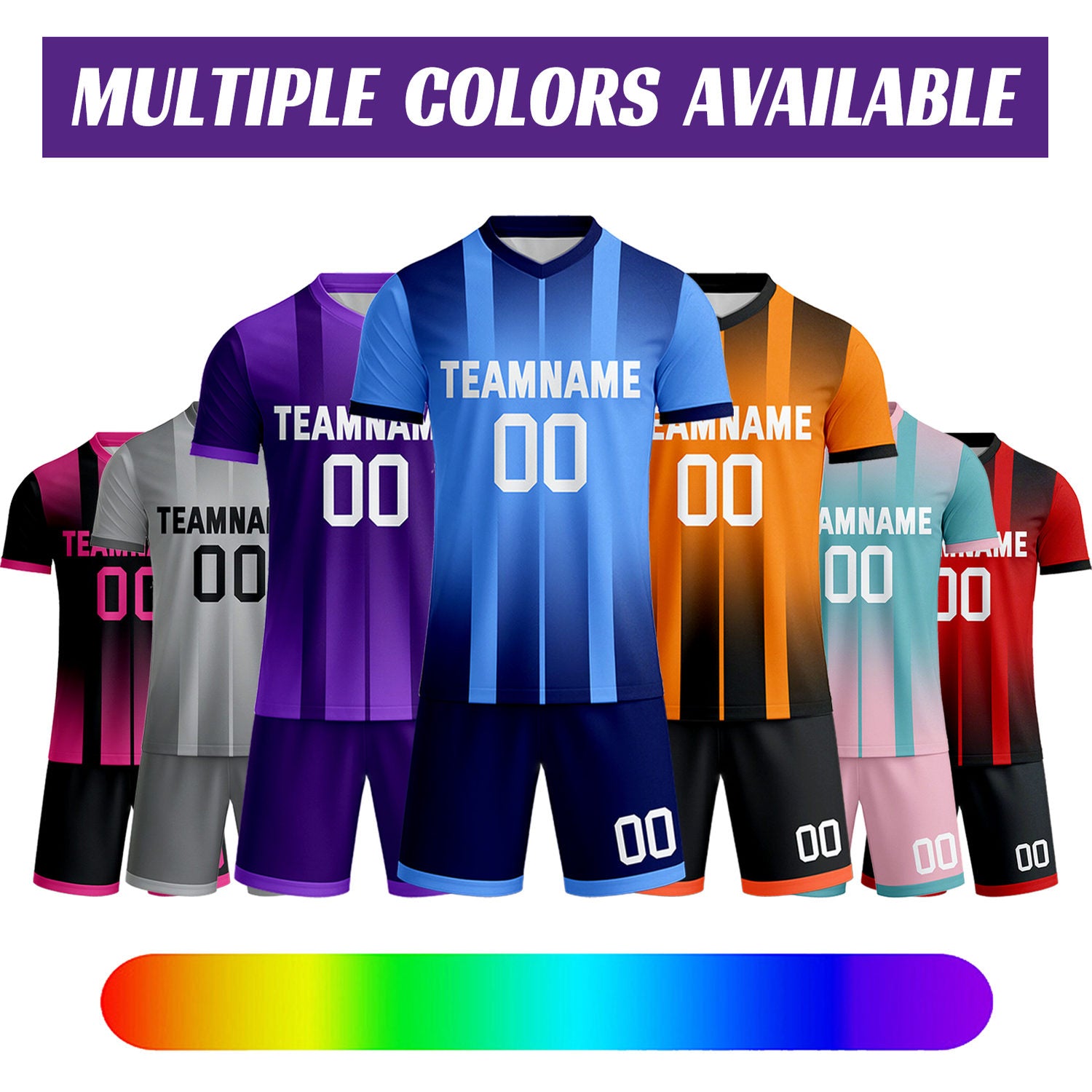 Custom Red & Black Gradient Soccer Uniform Set for Teams & Individuals | Vosoli
