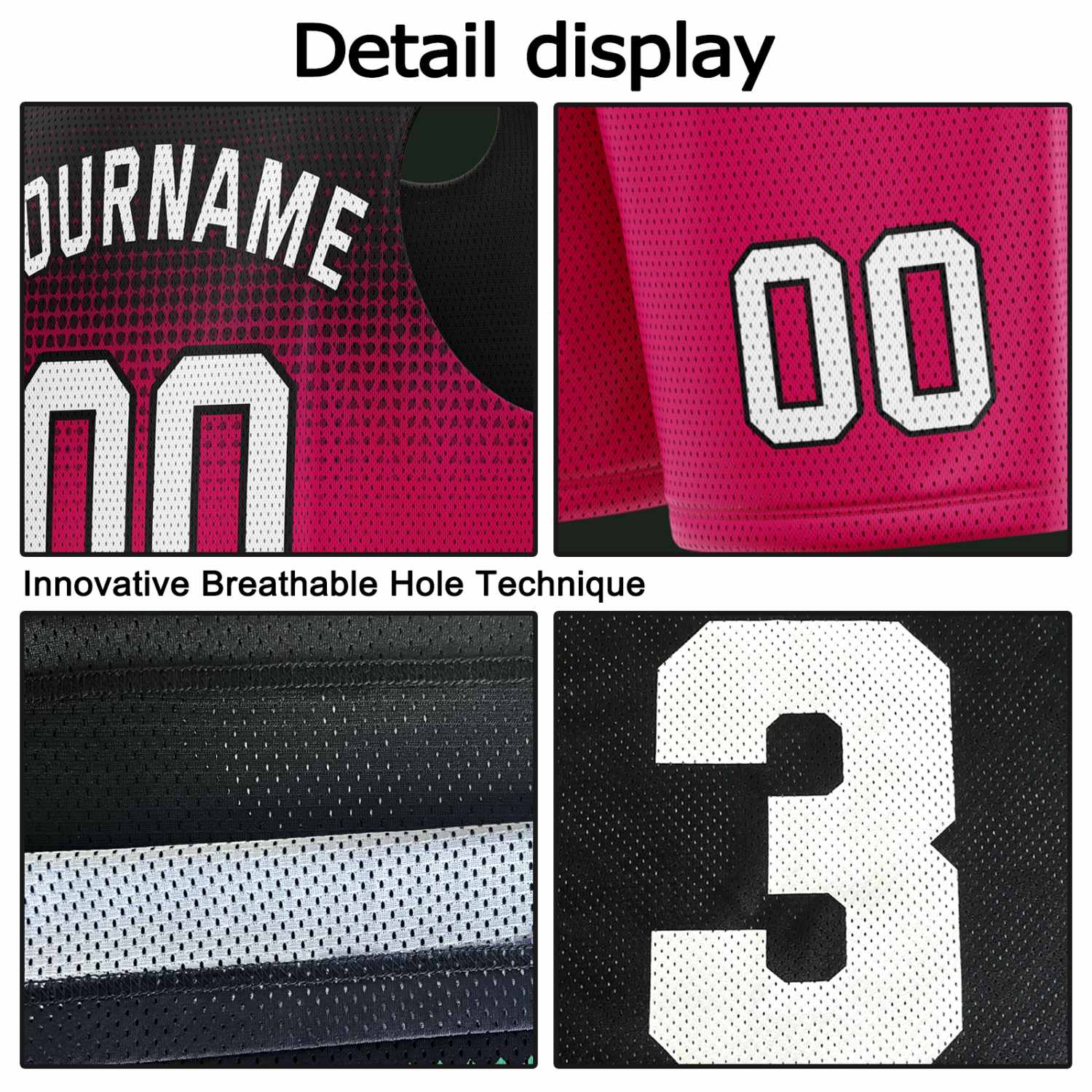 Custom Reversible Basketball Jersey & Shorts Set for Individuals & Teams – Pink Black Gradient Dot | Vosoli