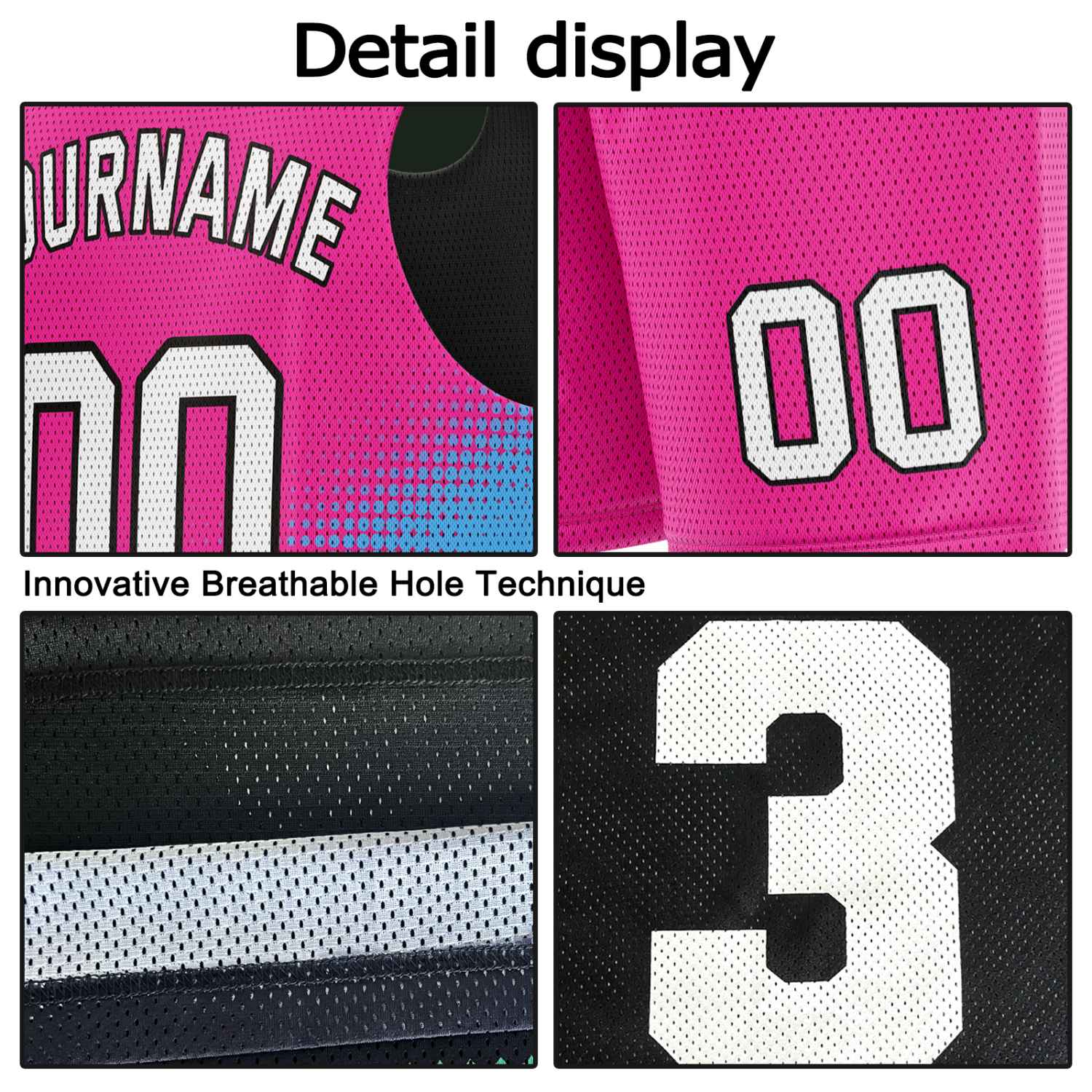 Custom Reversible Basketball Jersey & Shorts Set for Individuals & Teams – Pink Cyan Black Dot Gradient | Vosoli