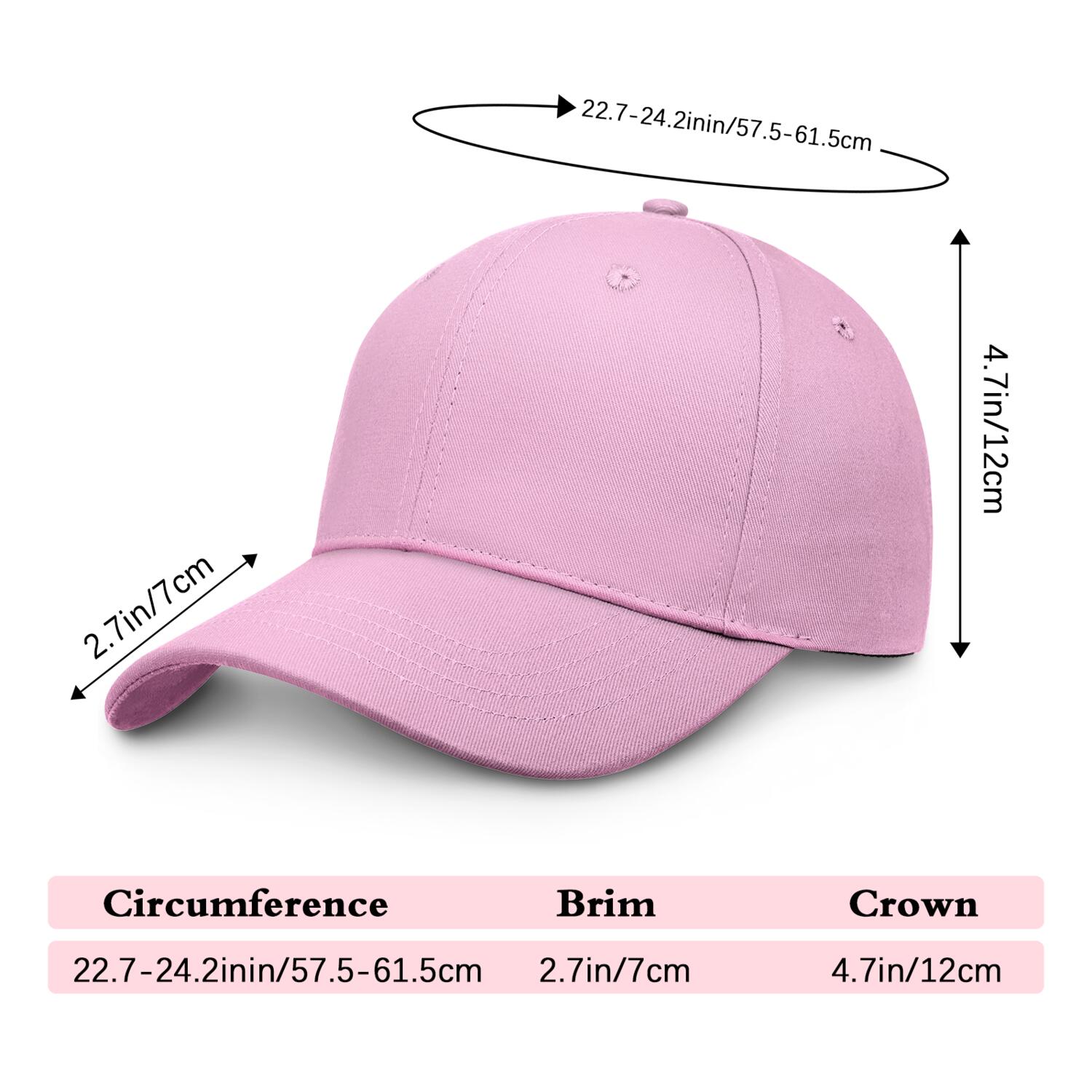 Vosoli Pink Women's Baseball Cap - Custom 3D Embroidery or Print