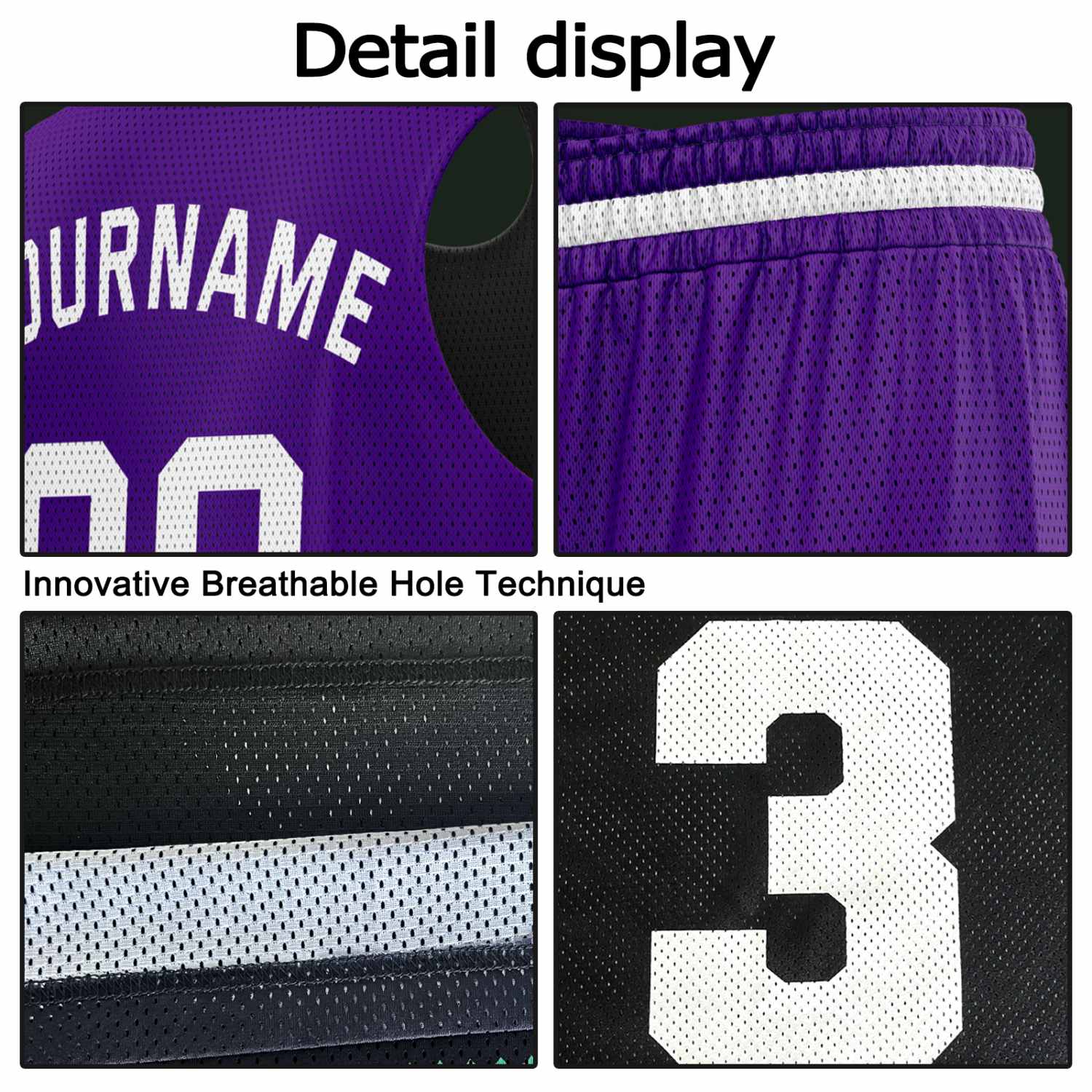 Custom Reversible Basketball Jersey & Shorts Set for Individuals & Teams – Purple Gold Black Diagonal Stripe | Vosoli