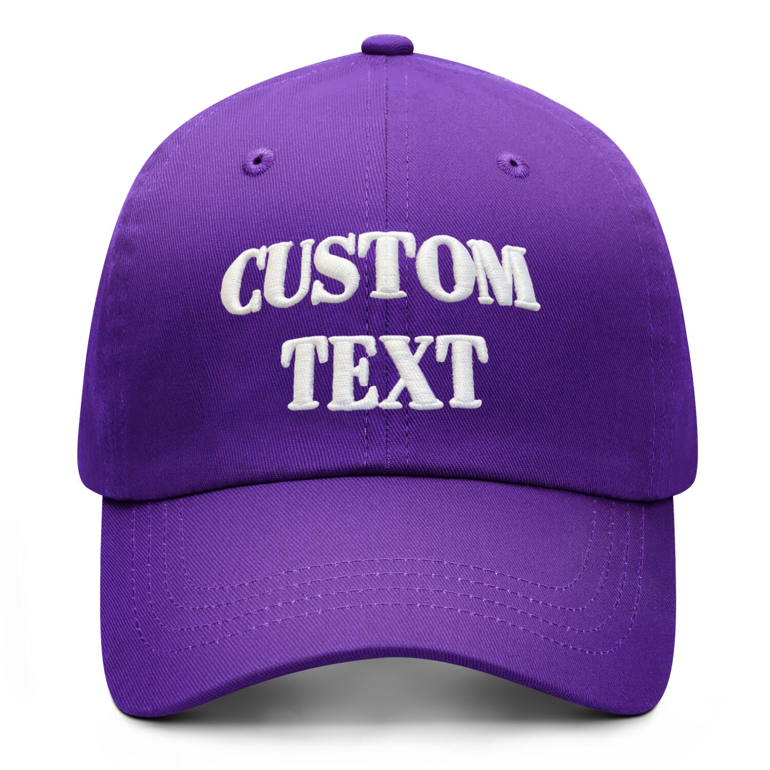 Vosoli Purple Unisex Baseball Cap - Personal & Team Custom 3D Embroidery or Print Hat