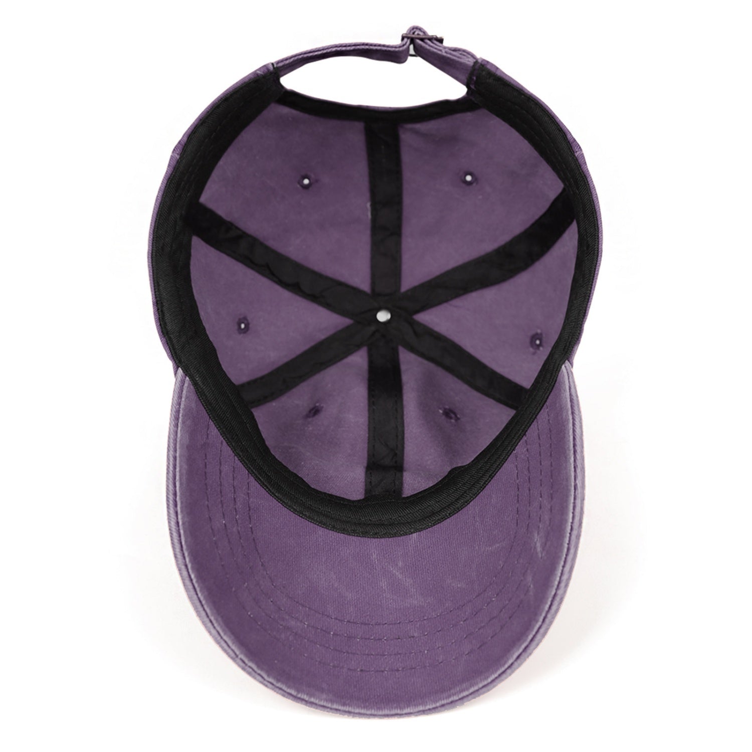 Vosoli Purple Washed Denim Unisex Baseball Cap - Team Custom 3D Embroidery or Print Personalized Hats