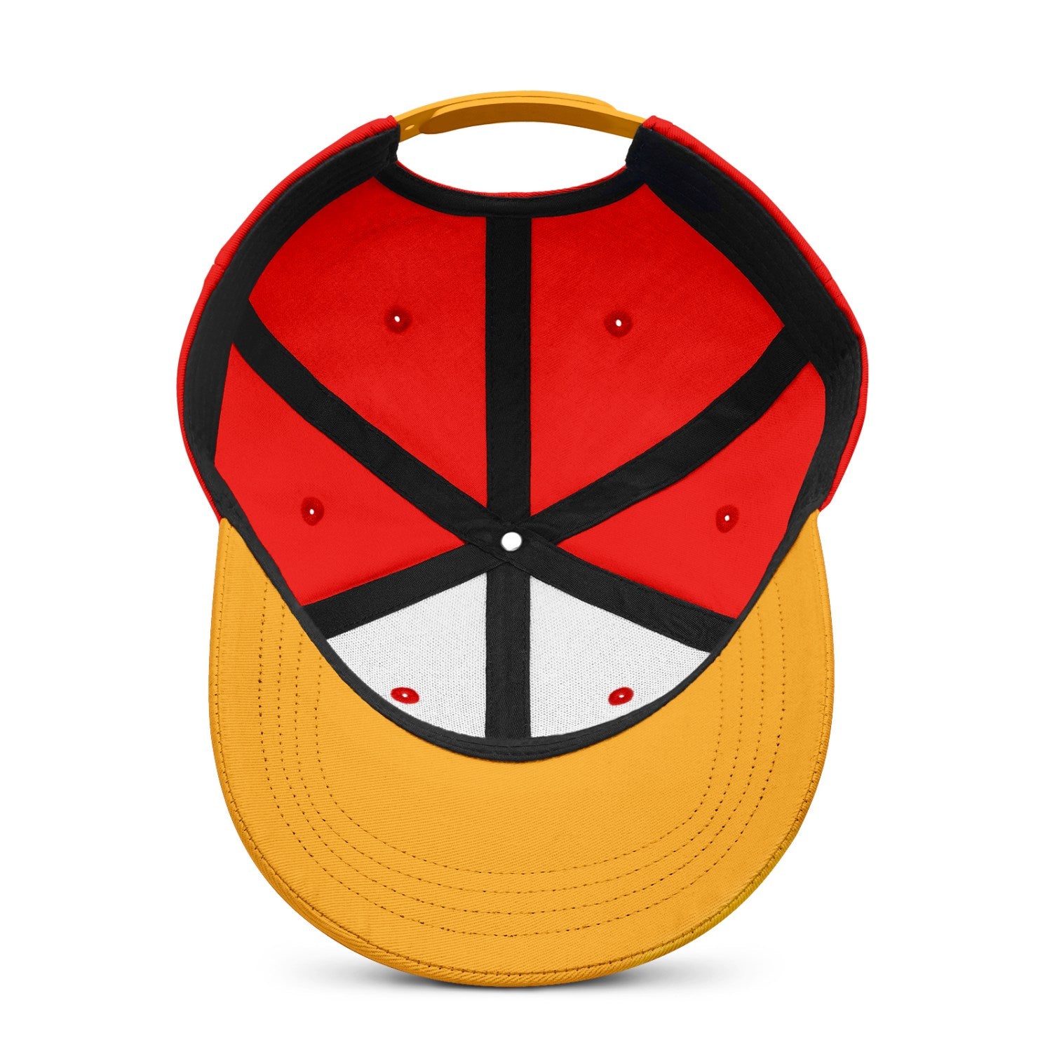 Vosoli Red Gold Two-Tone Baseball Cap - Unisex Custom 3D Embroidery or Print