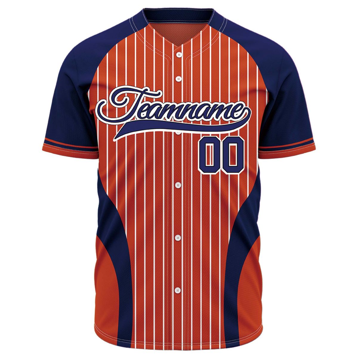 VOSOLI Custom Red & Royal Blue Pinstripe Baseball Jersey - Sublimated Team Gear