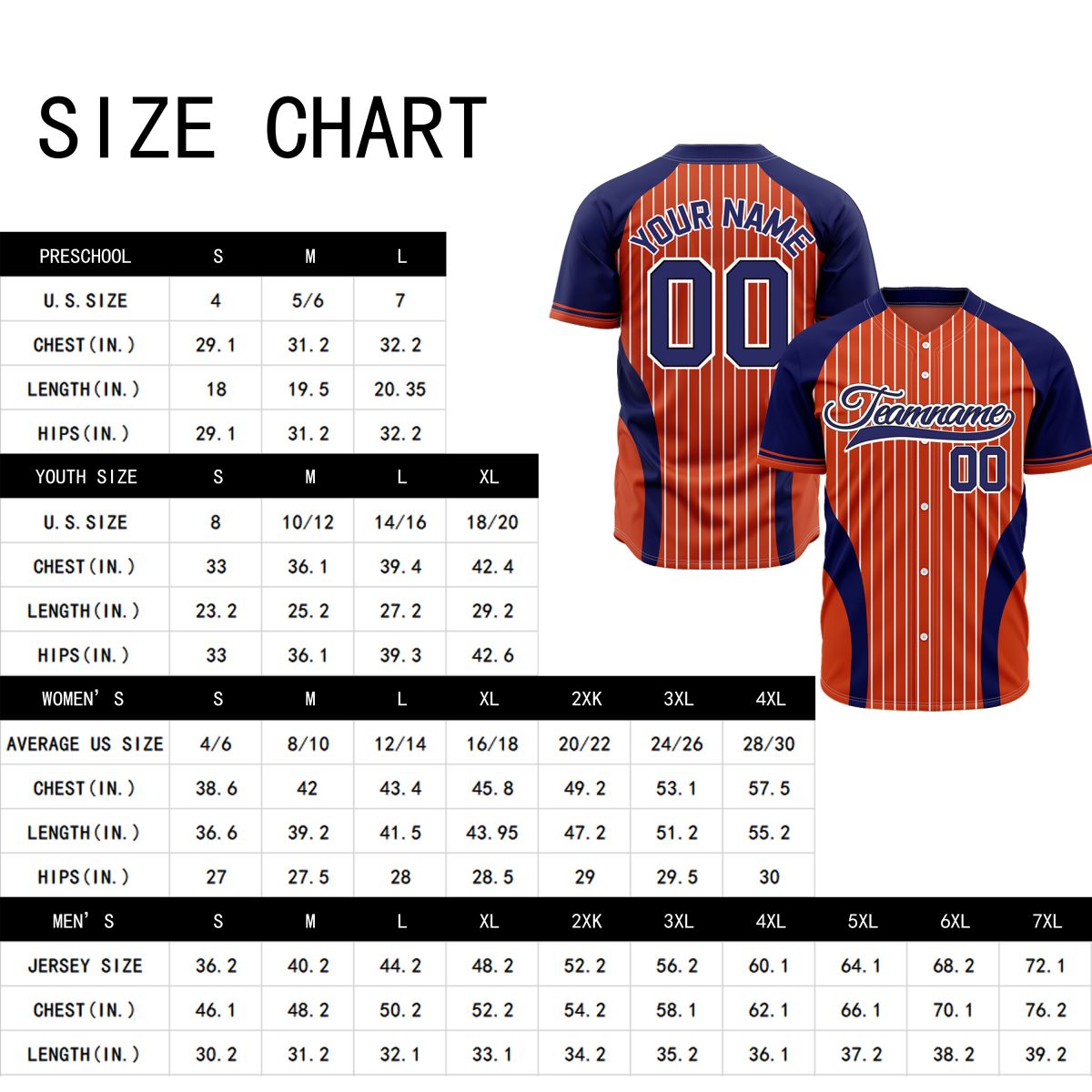 VOSOLI Custom Red & Royal Blue Pinstripe Baseball Jersey - Sublimated Team Gear