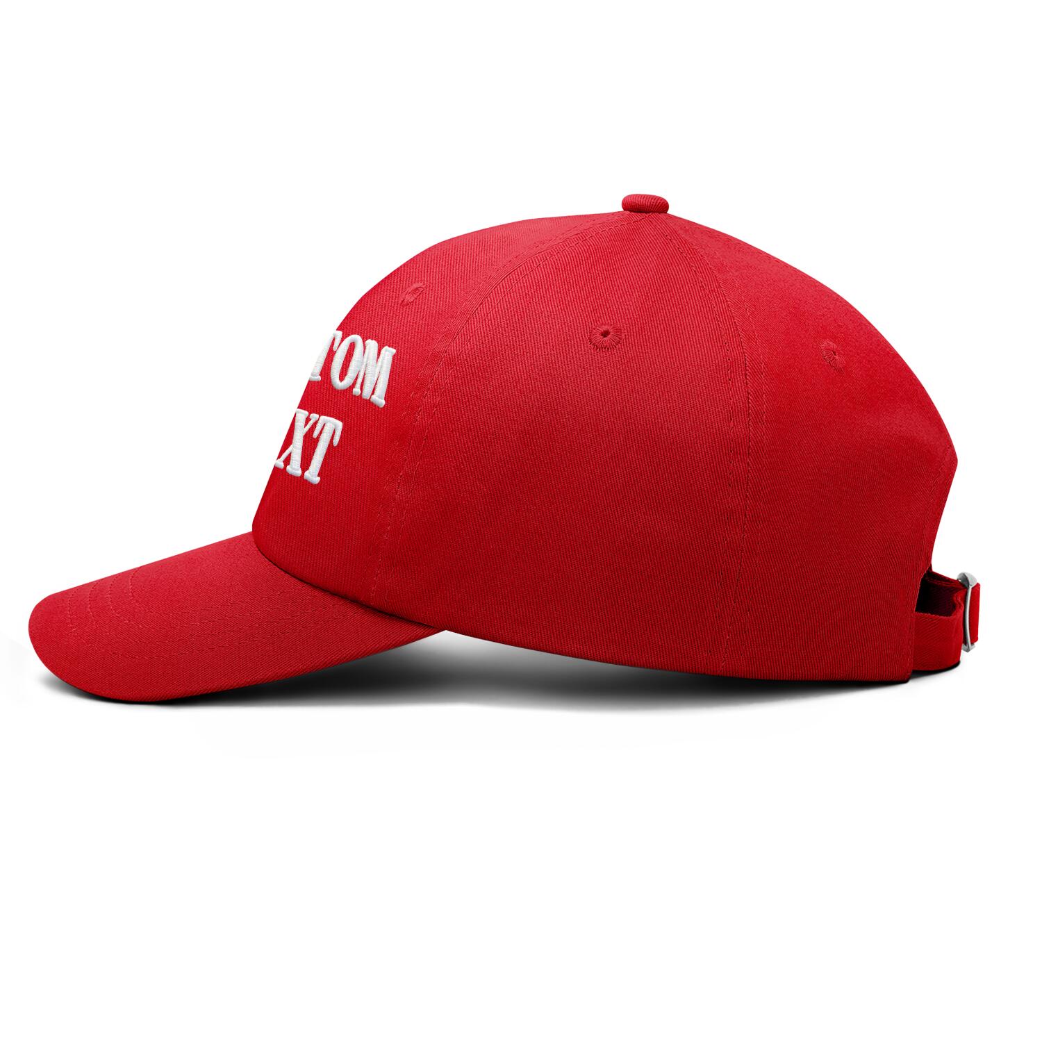 Vosoli Red Unisex Baseball Cap - Personal & Team Custom 3D Embroidery or Print Hat