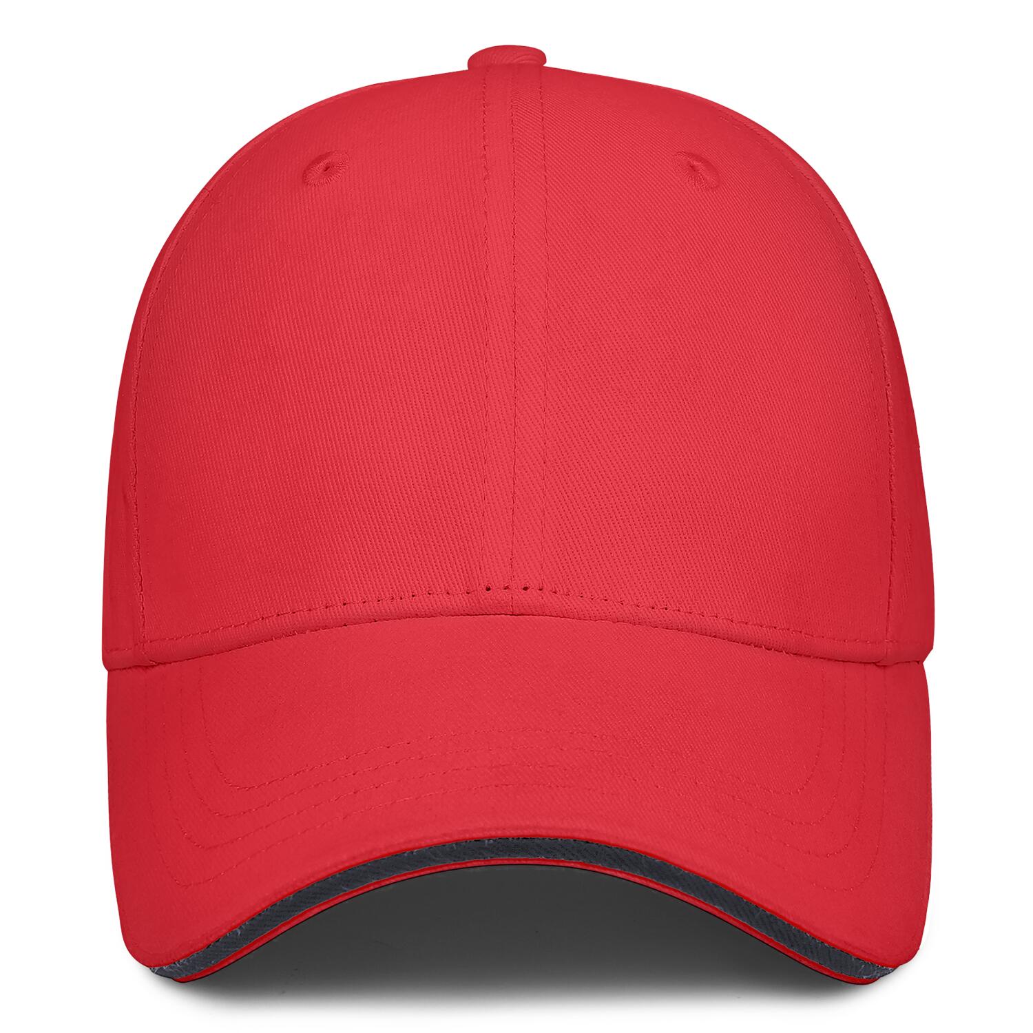 Vosoli Red Contrast Brim Unisex Baseball Caps - Team Custom Embroider or Print Personalized Hat