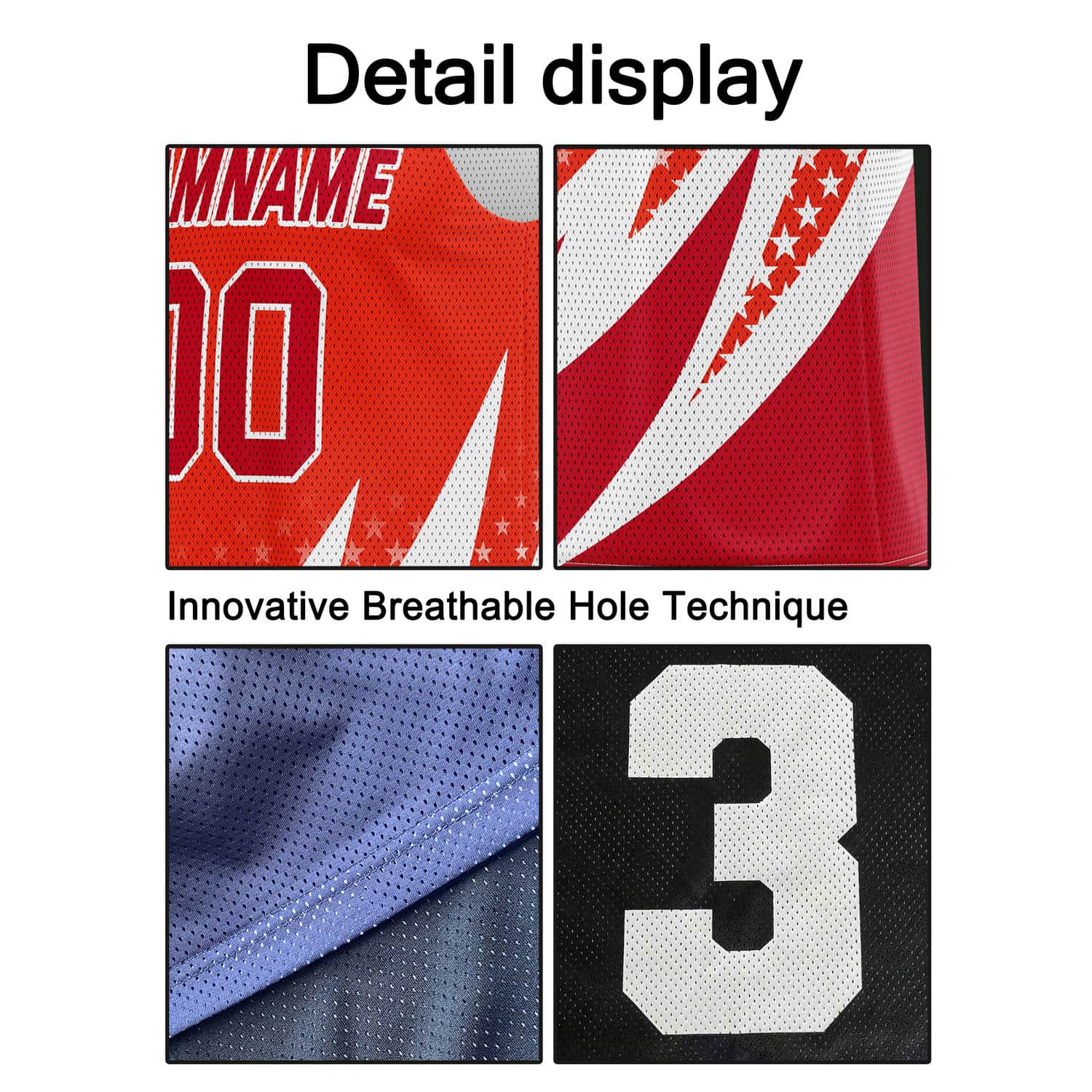 Custom Reversible Basketball Jersey for Individuals & Teams – Red White Star Stripe | Vosoli