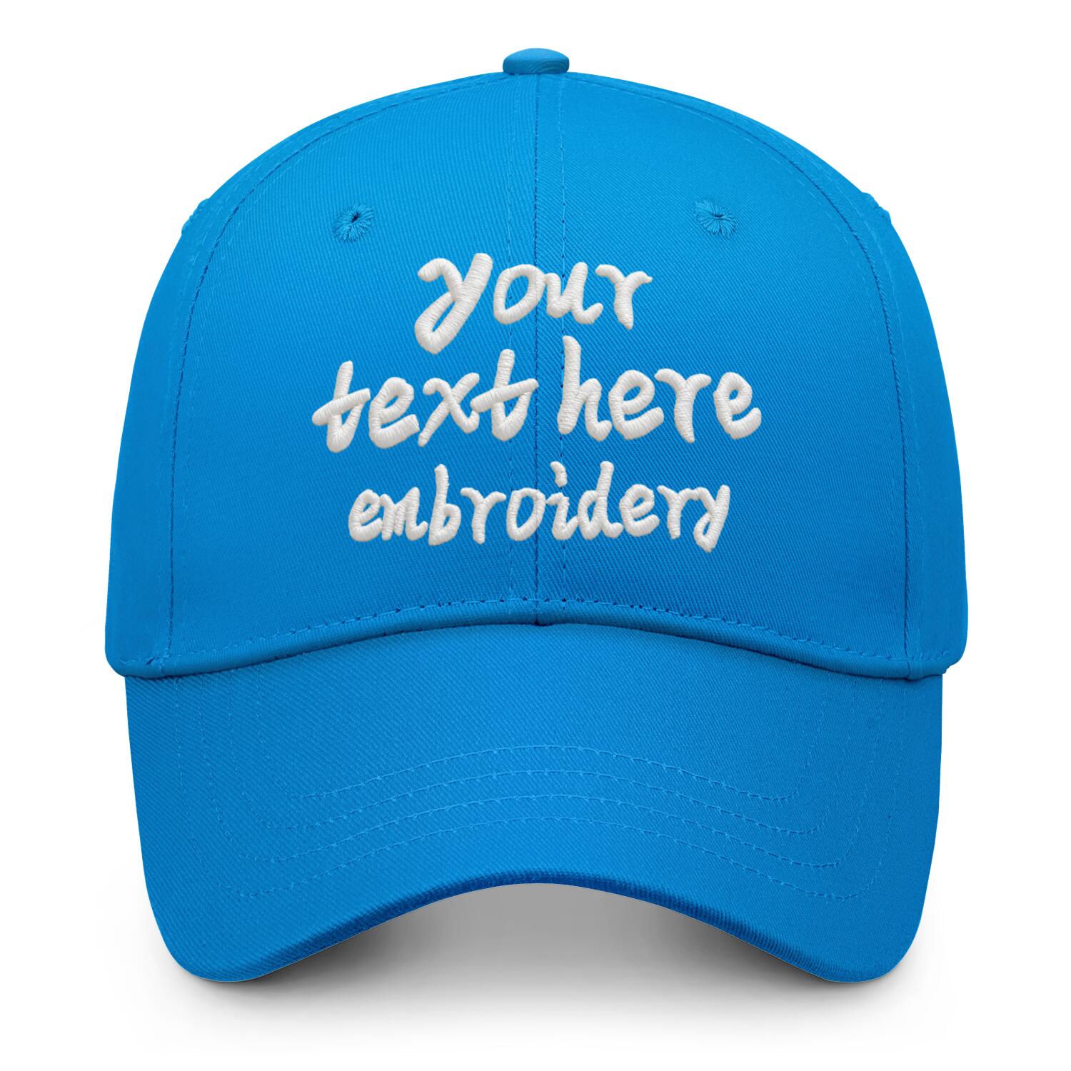 Vosoli Royal Blue Solid Baseball Cap - Unisex Custom 3D Embroidery or Print