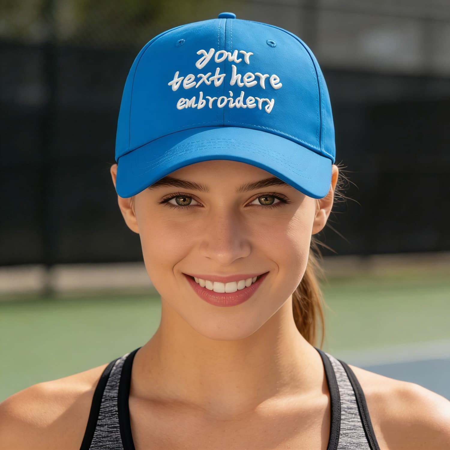 Vosoli Royal Blue Solid Baseball Cap - Unisex Custom 3D Embroidery or Print