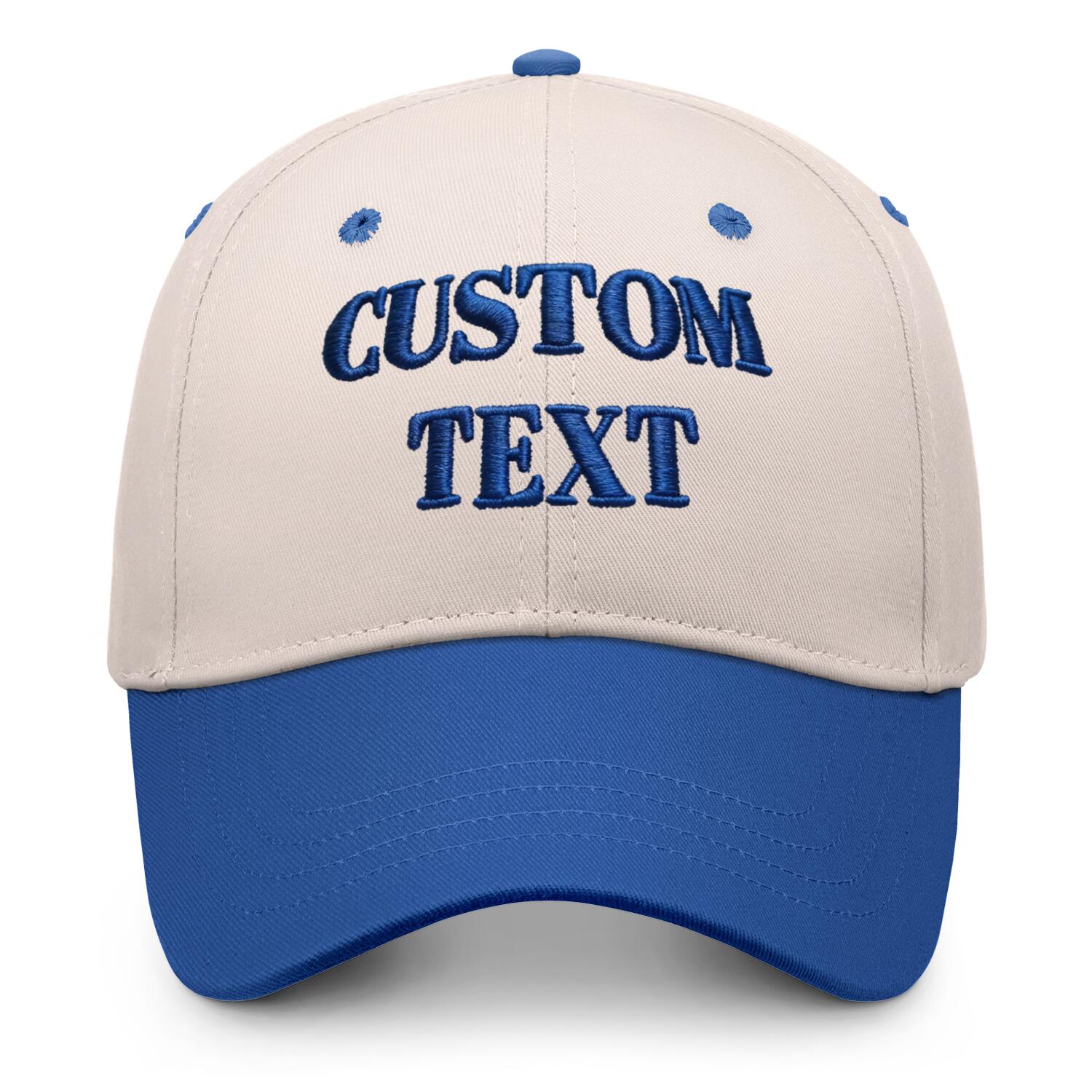 Vosoli Sand Blue Two-Tone Baseball Cap - Unisex Custom 3D Embroidery or Print