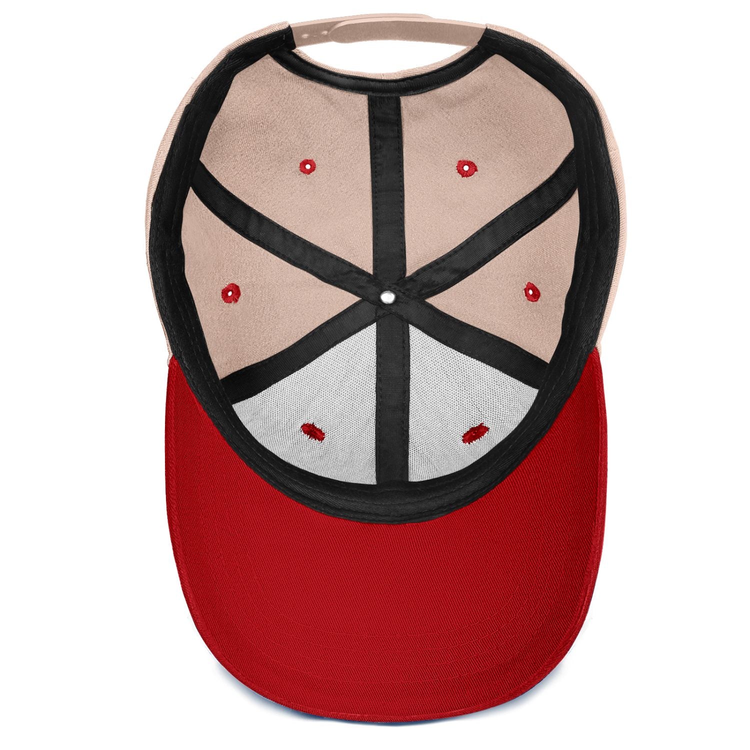 Vosoli Sand Red Two-Tone Baseball Cap - Unisex Custom 3D Embroidery or Print