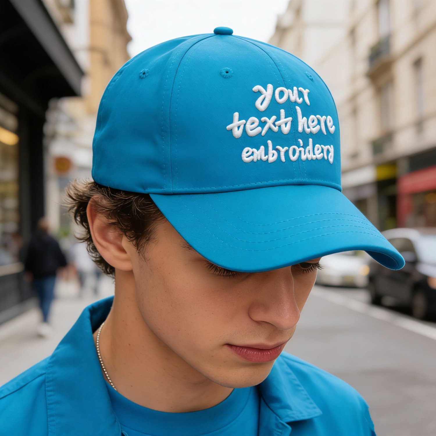 Vosoli Turquoise Baseball Cap - Unisex Custom 3D Embroidery or Print