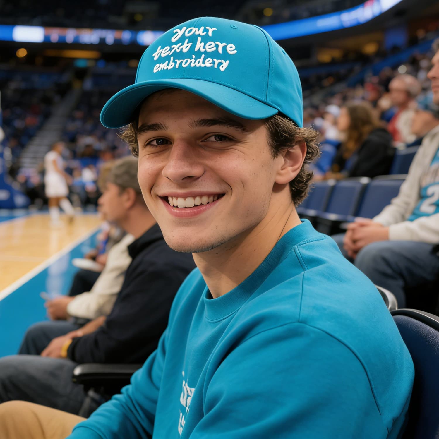 Vosoli Turquoise Solid Baseball Cap - Unisex Custom 3D Embroidery or Print