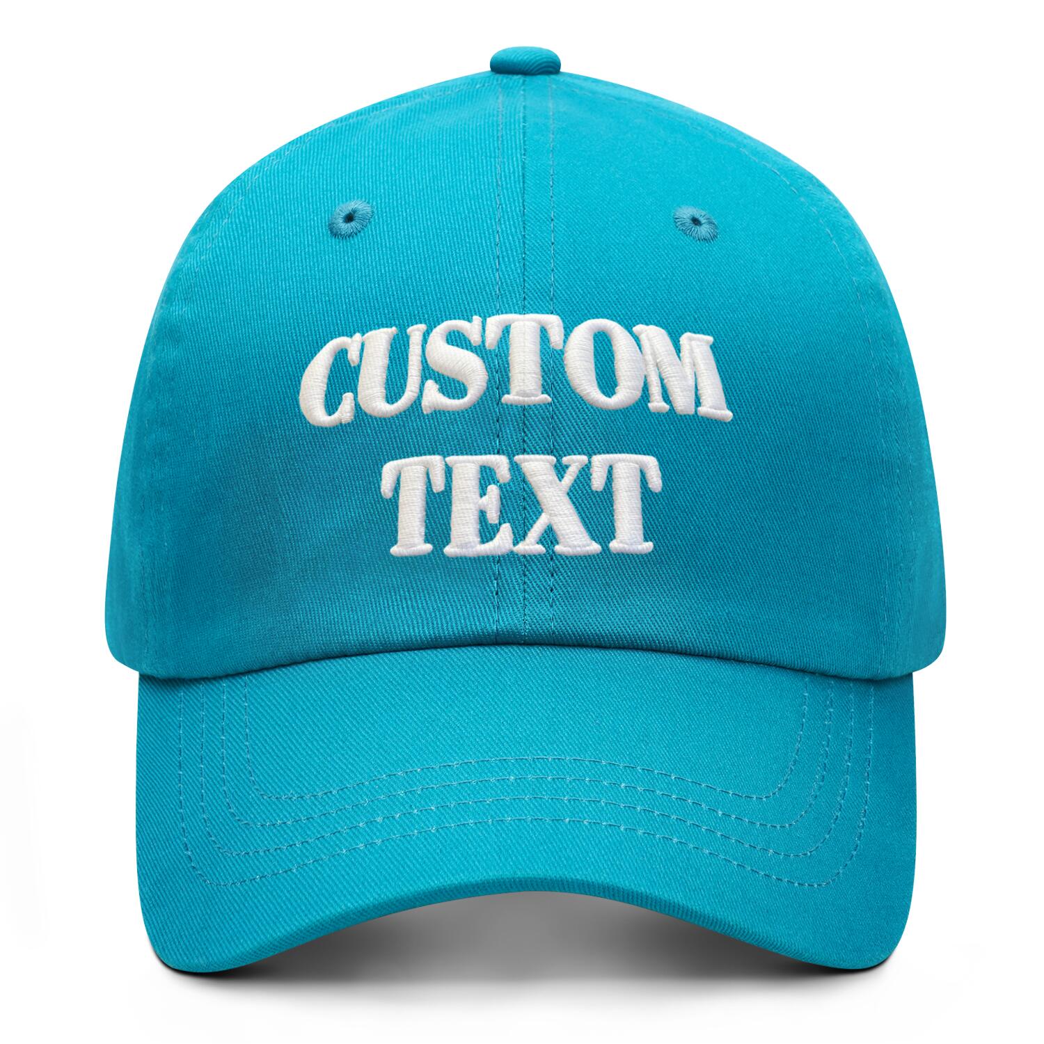 Vosoli Turquoise Unisex Baseball Cap - Personal & Team Custom 3D Embroidery or Print Hat