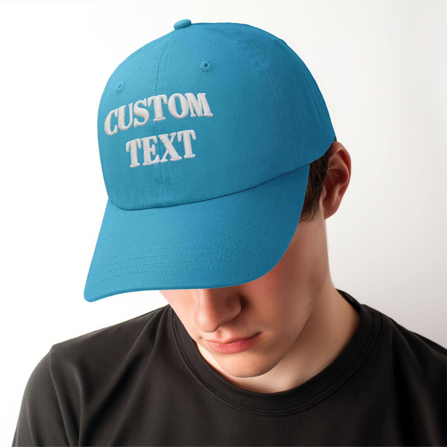 Vosoli Turquoise Unisex Baseball Cap - Personal & Team Custom 3D Embroidery or Print Hat