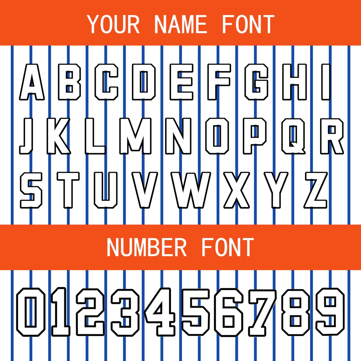 VOSOLI Custom Orange & White Pinstripe Baseball Jersey - Sublimated Summer Uniform
