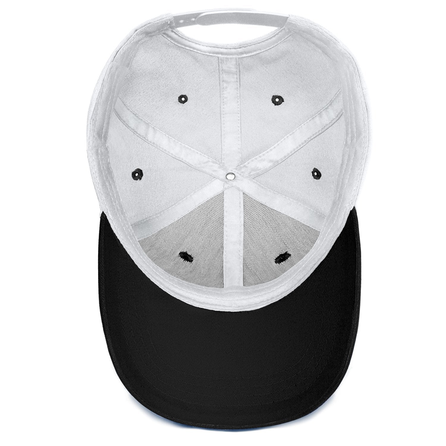 Vosoli White & Black Two-Tone Unisex Baseball Cap - Personal & Team Custom 3D Embroidery or Print Hat