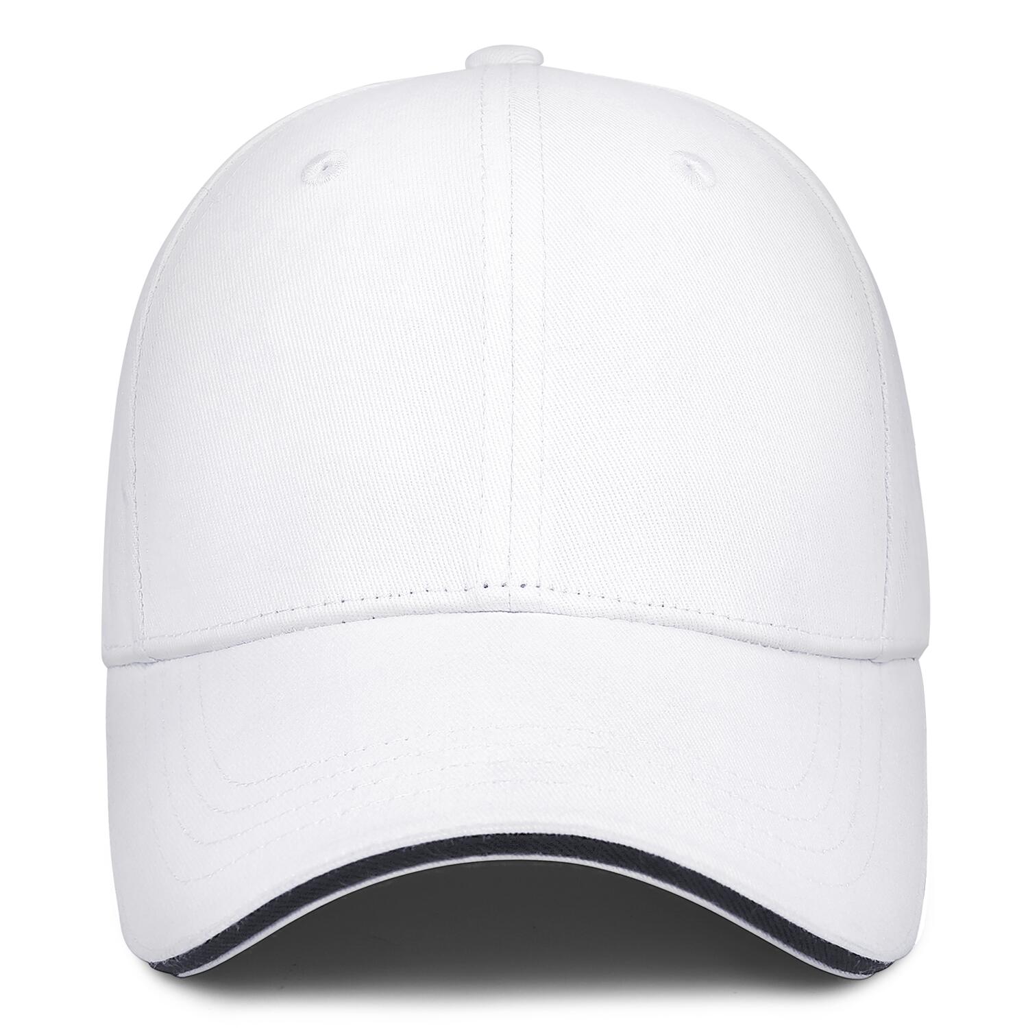 Vosoli White Contrast Brim Baseball Cap - Team Custom Embroider or Print Personalized Hats