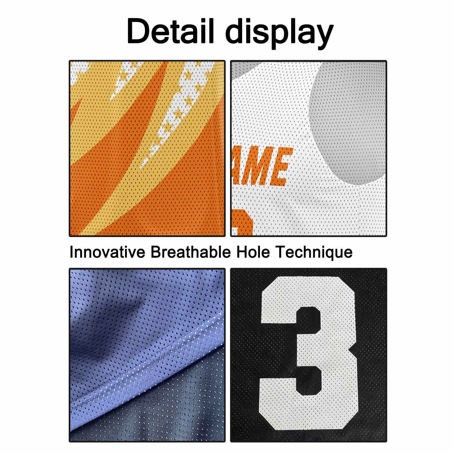 Custom Reversible Basketball Jersey for Individuals & Teams – White, Orange & Yellow | Vosoli