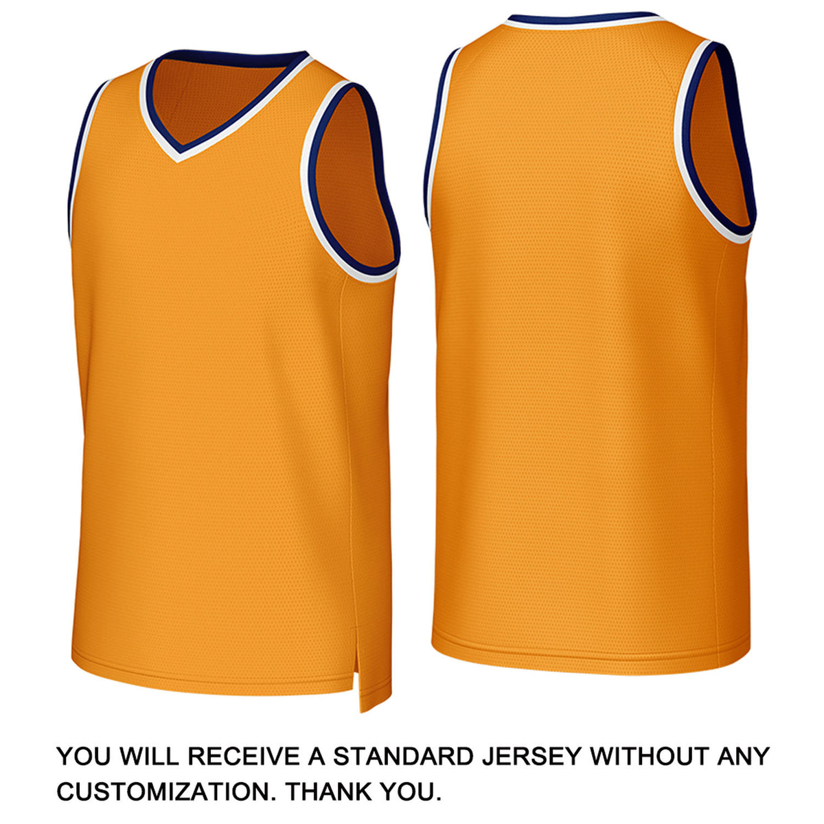 Custom Orange & Navy Blue Mesh Basketball Jersey | Personalized Name & Number Team Uniform