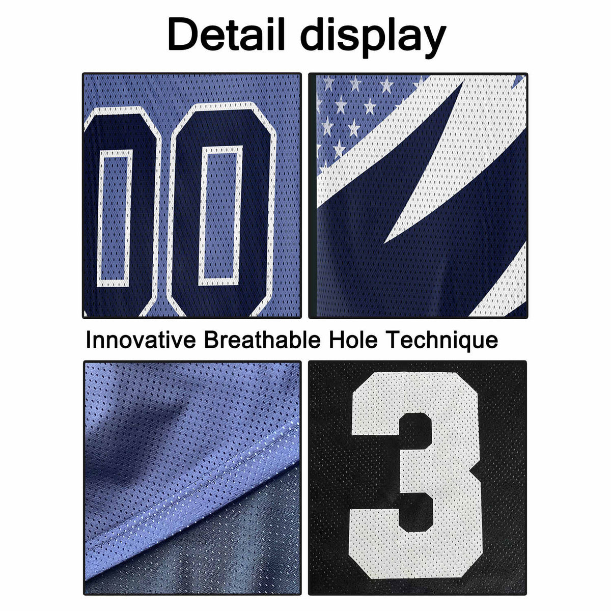 Custom Multi-Blue & White Lightning-Star Pattern Basketball Jersey - Personalized Team Name, Number & LOGO | Vosoli