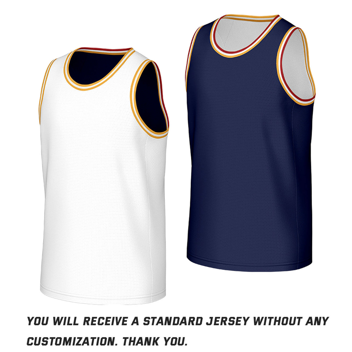 Custom Classic Reversible Basketball Jersey White & Navy Mesh Team Uniform for Adult Youth