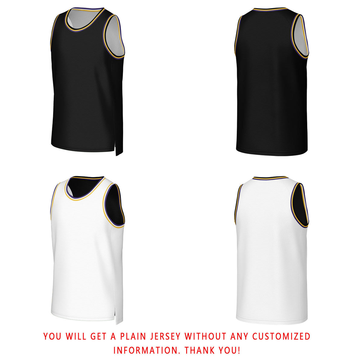 Custom Black & White Reversible Basketball Jersey | Personalized Team Jerseys with Name, Number & Logo