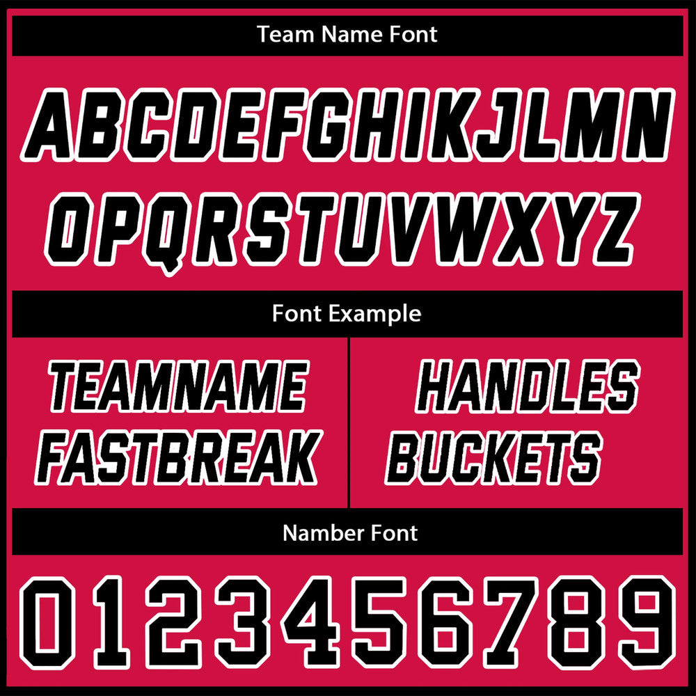 Custom Basketball Jersey Home & Away Set | Personalized Black & Red Team Uniform